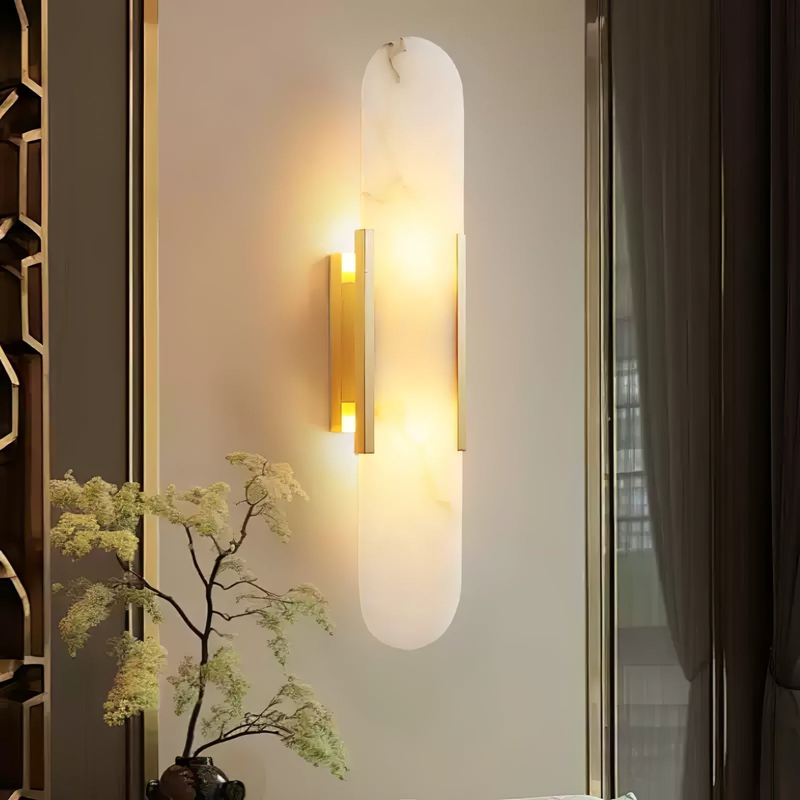 Veo Luxury Alabaster Wall Lamp - Lamp Copper