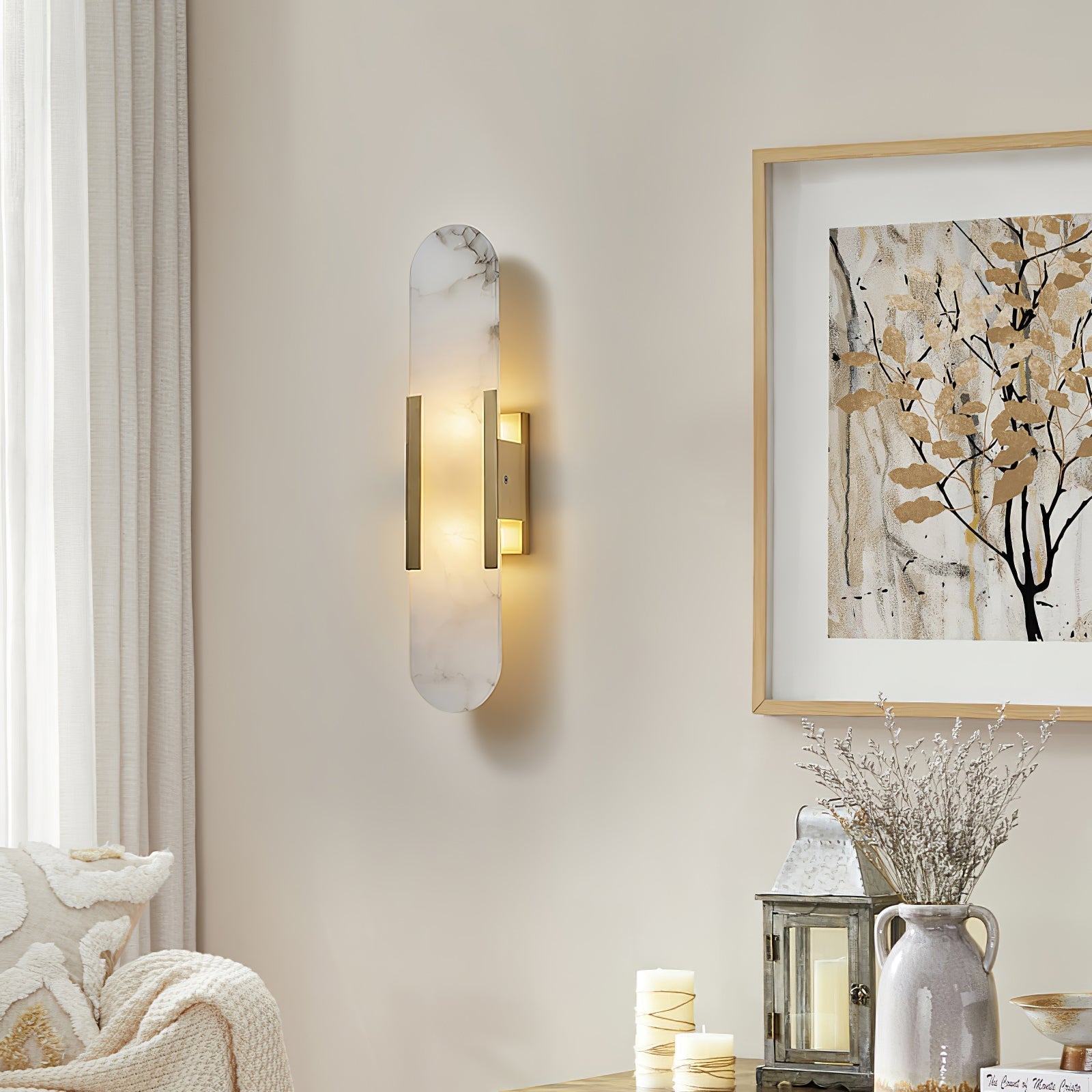 Veo Luxury Alabaster Wall Lamp - Lamp Copper