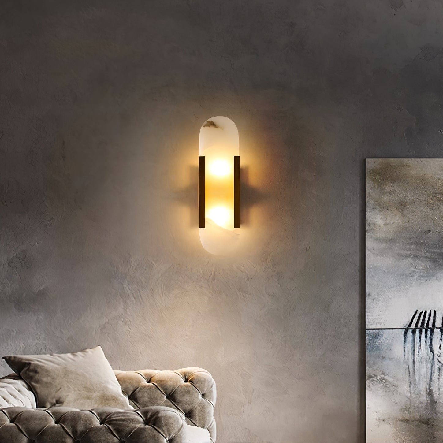 Veo Luxury Alabaster Wall Lamp - Lamp Copper