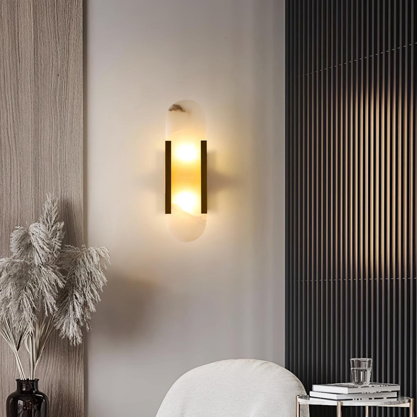 Veo Luxury Alabaster Wall Lamp - Lamp Copper