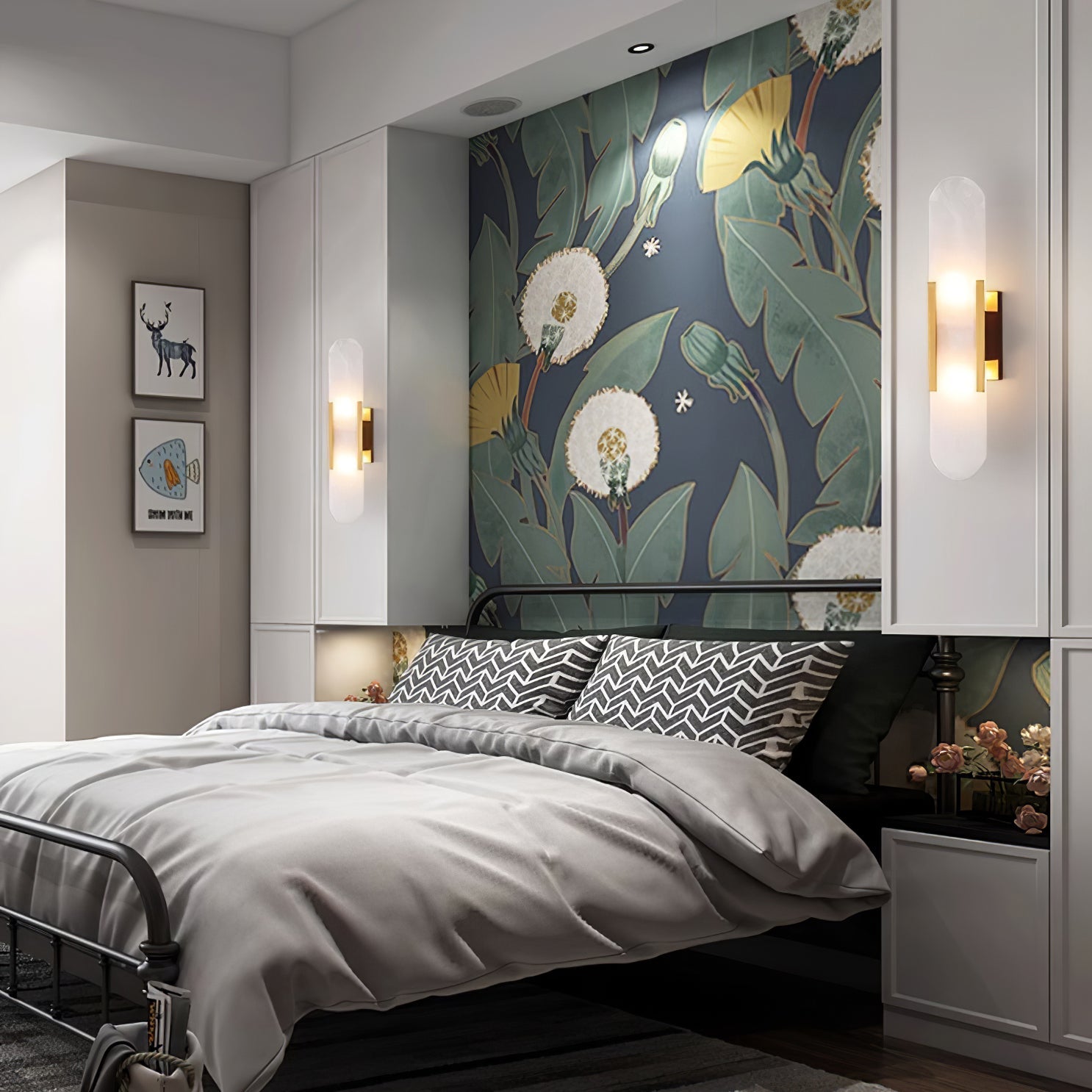 Veo Luxury Alabaster Wall Lamp - Lamp Copper