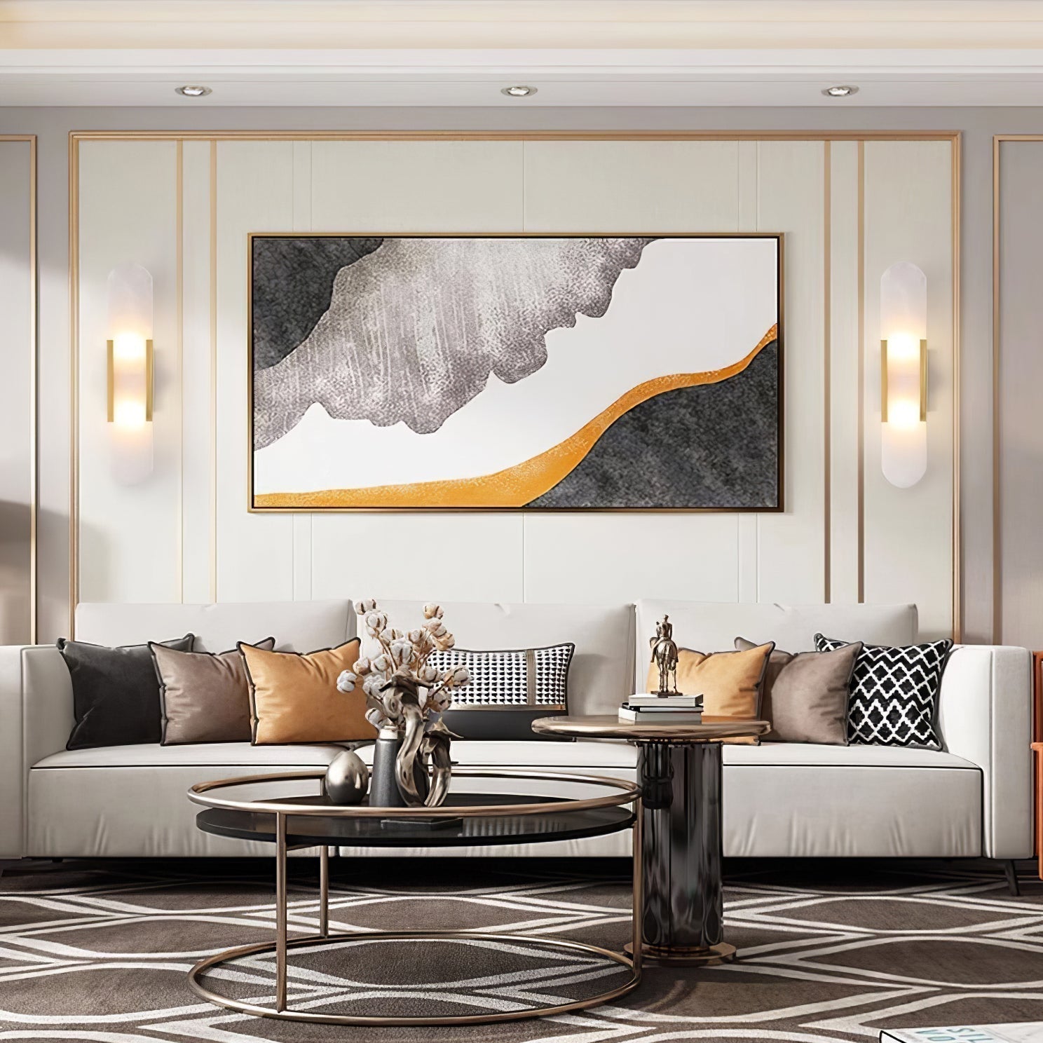 Veo Luxury Alabaster Wall Lamp - Lamp Copper