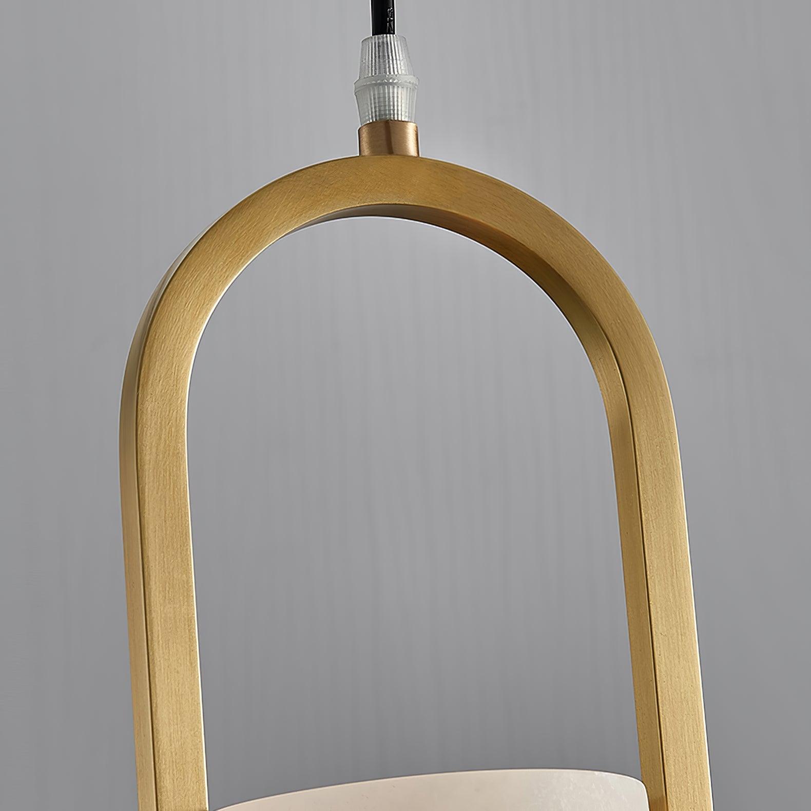 Aethyn Arch Alabaster Pendant Light - Lamp Copper