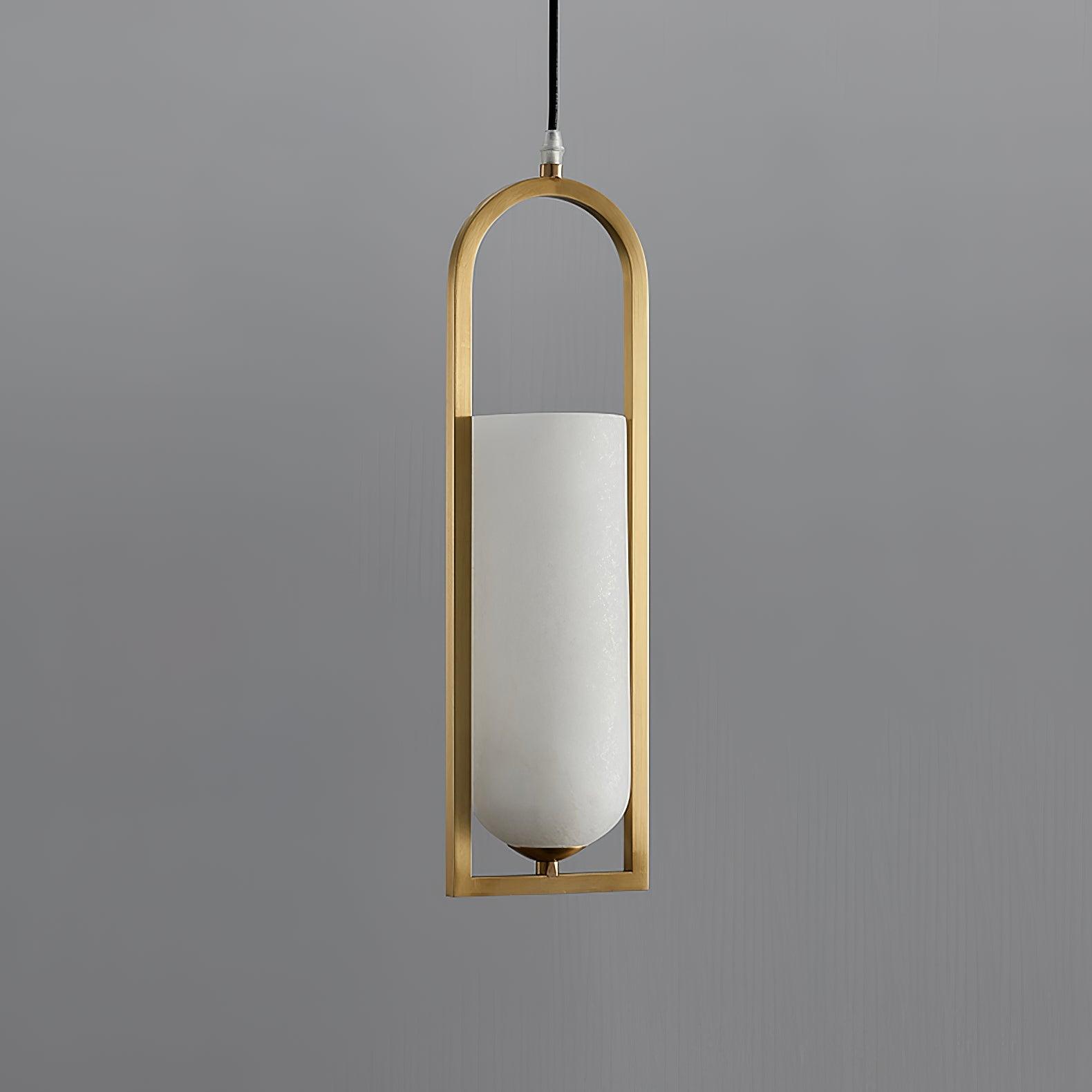 Aethyn Arch Alabaster Pendant Light - Lamp Copper