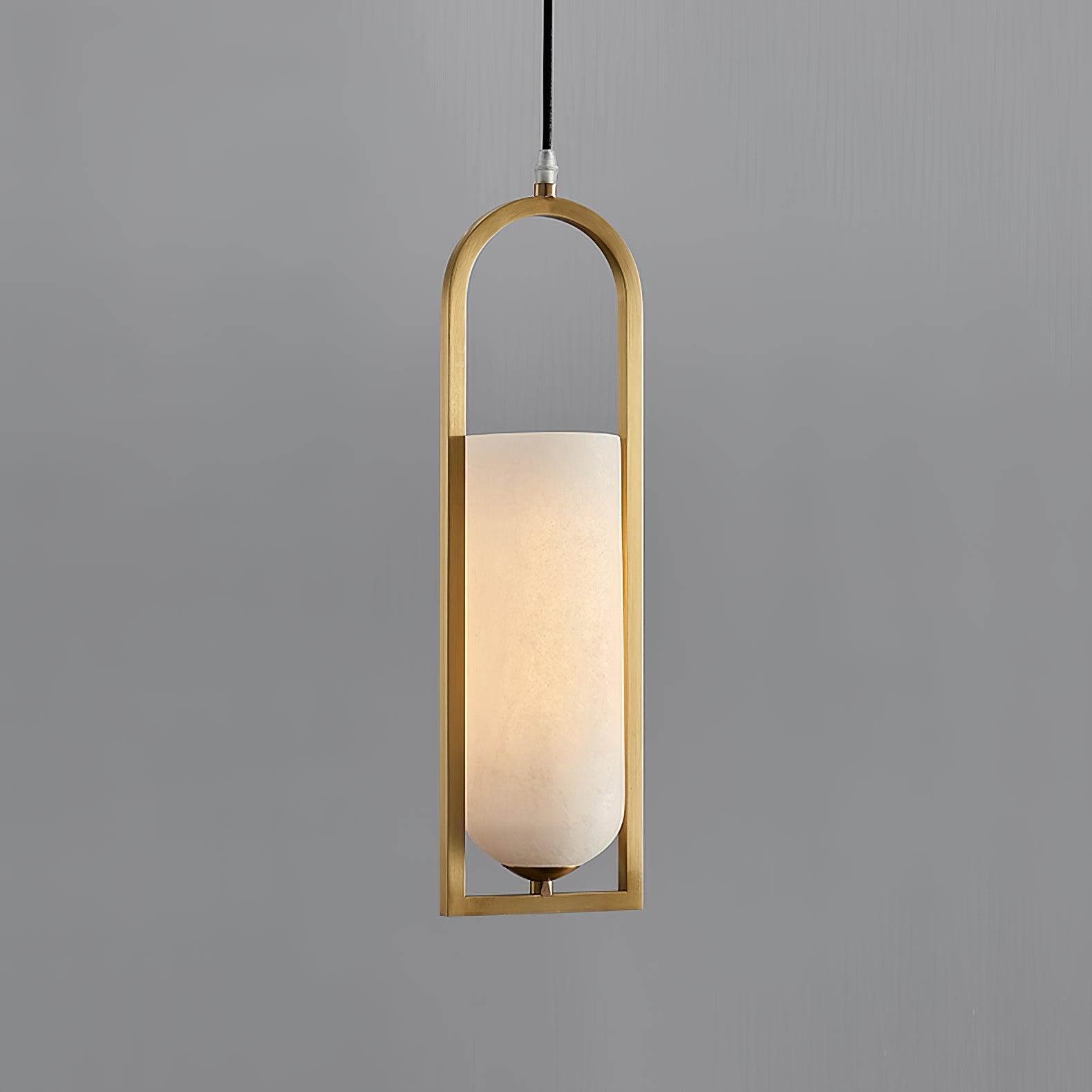 Aethyn Arch Alabaster Pendant Light - Lamp Copper