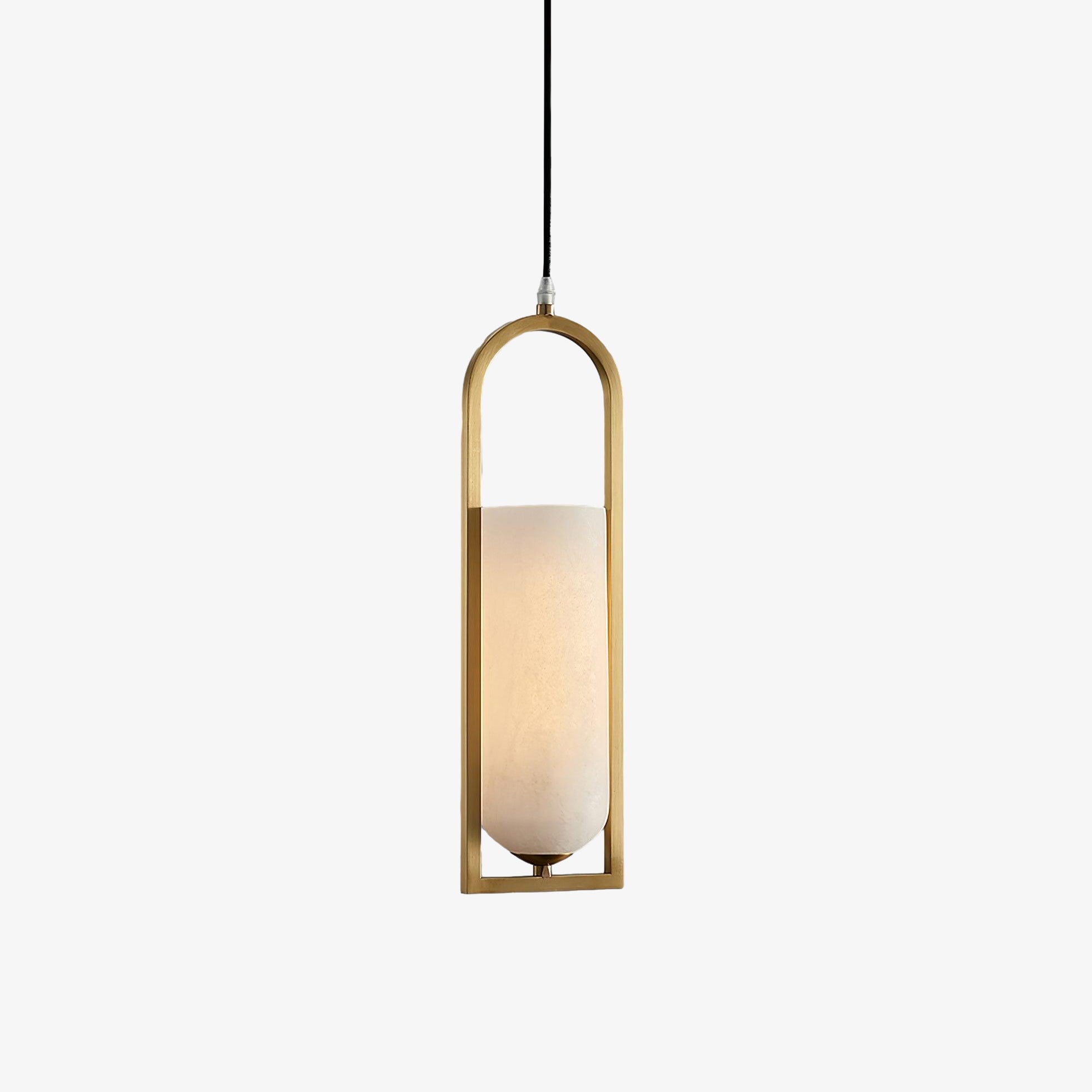 Aethyn Arch Alabaster Pendant Light - Lamp Copper
