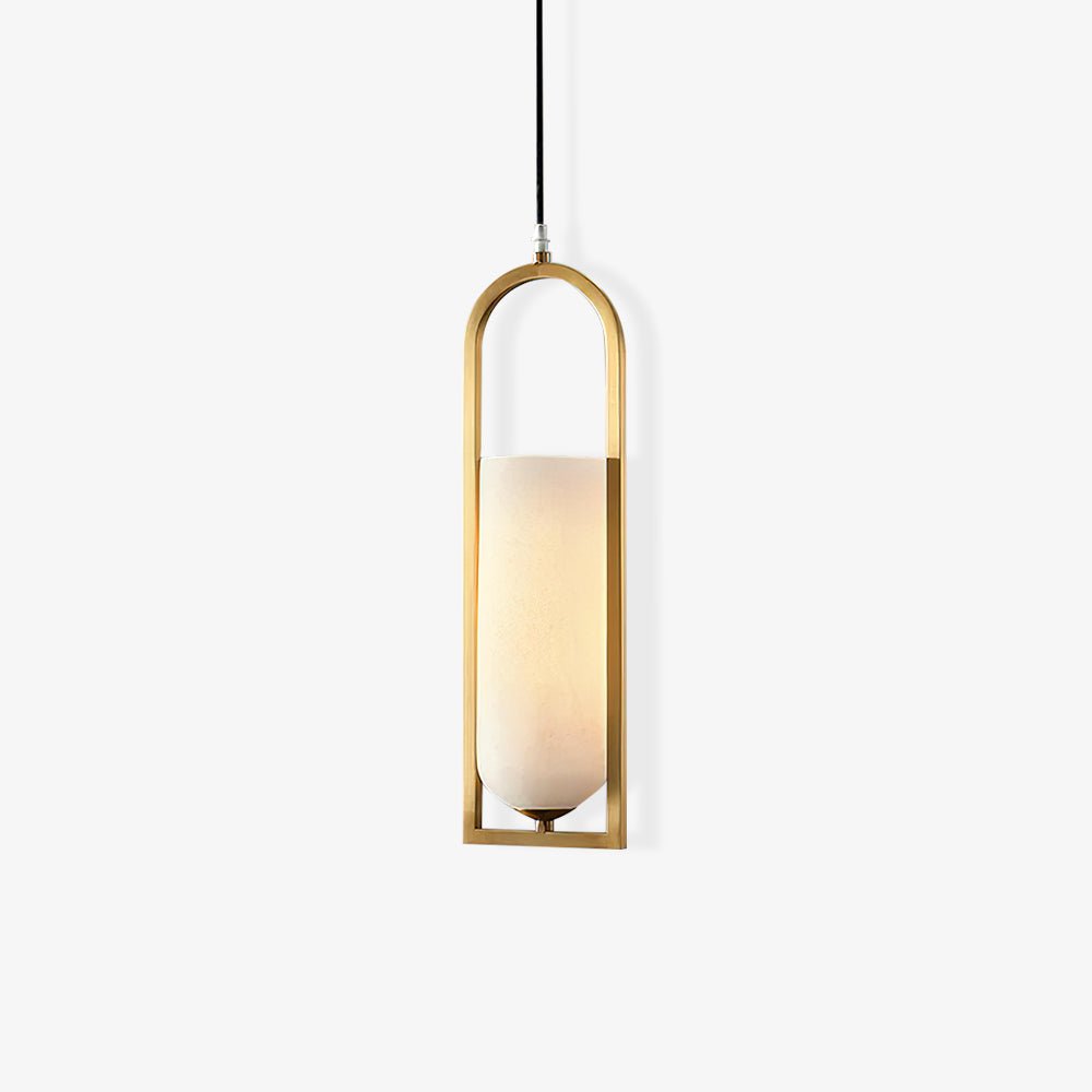 Aethyn Arch Alabaster Pendant Light - Lamp Copper
