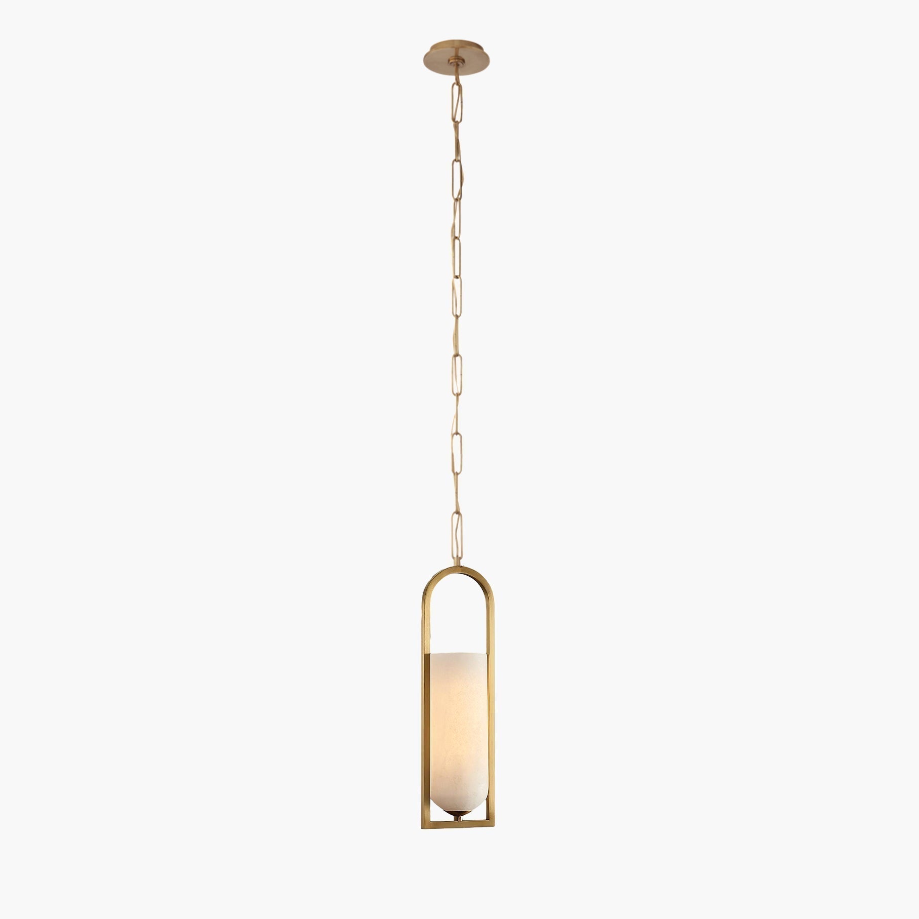 Aethyn Arch Alabaster Pendant Light - Lamp Copper