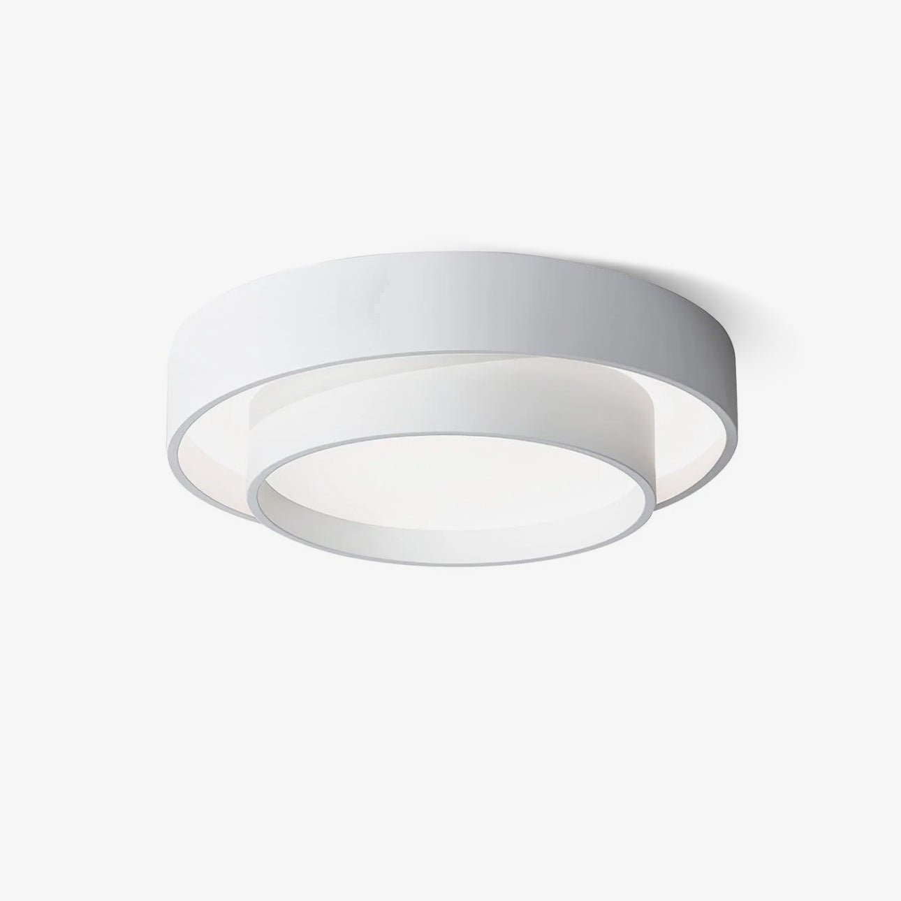Orina Ceiling Lamp Double Ring Gray&Black&White Cylinder shape - Lamp Copper