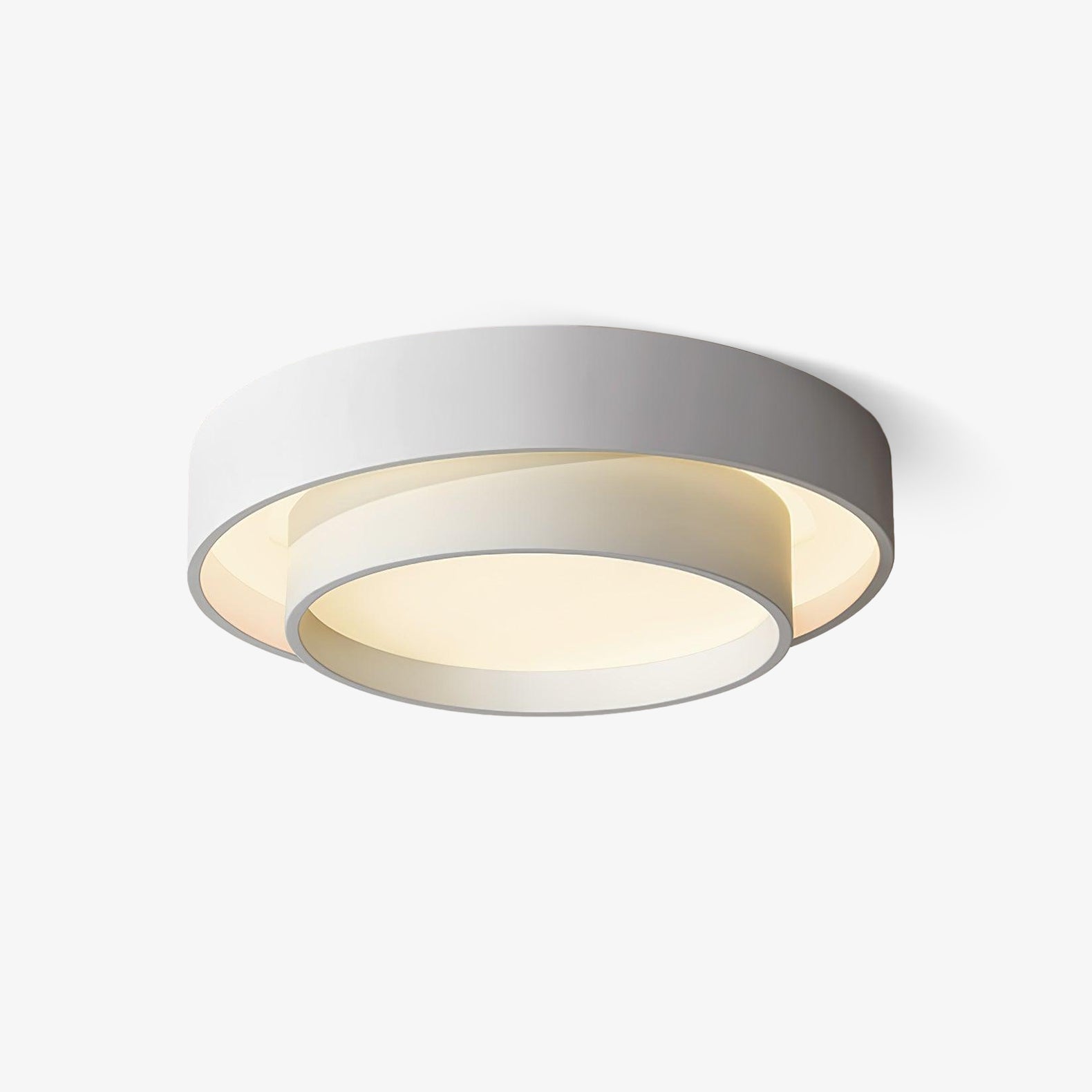 Orina Ceiling Lamp Double Ring Gray&Black&White Cylinder shape - Lamp Copper