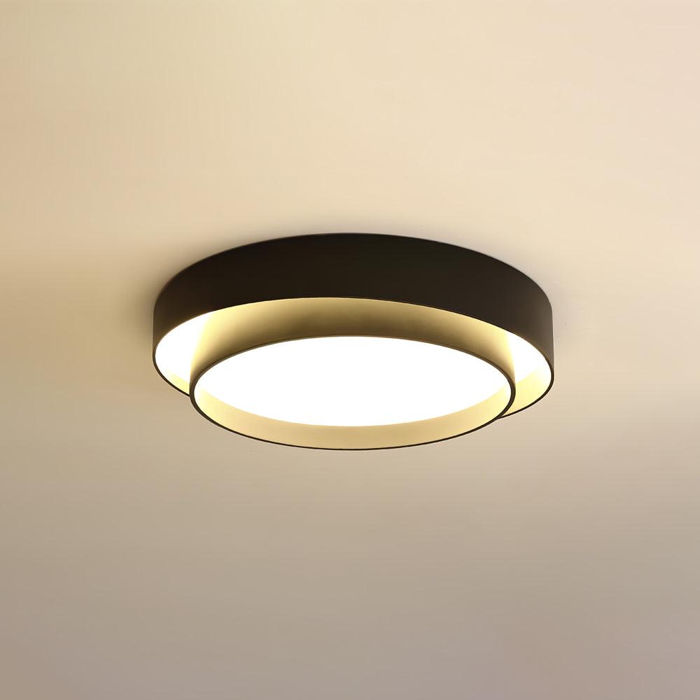 Arux Nordic Art Deco Circular Flush Mount Ceiling Light - Lamp Copper