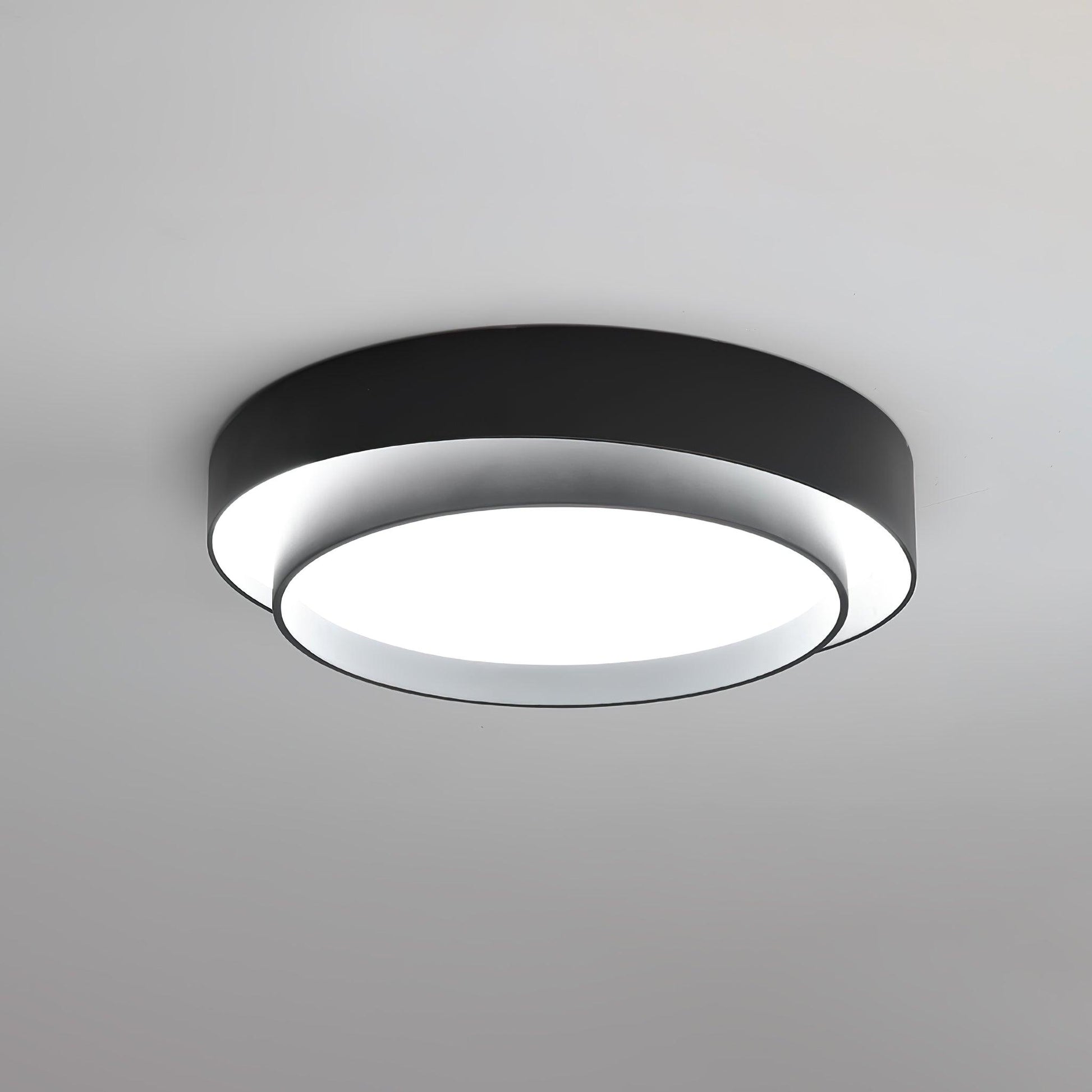 Arux Nordic Art Deco Circular Flush Mount Ceiling Light - Lamp Copper