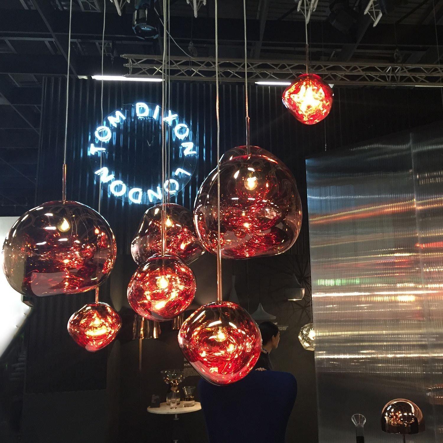 Solara Pendant Lamp Blown Glass Irregular Cluster Sculptural - Lamp Copper