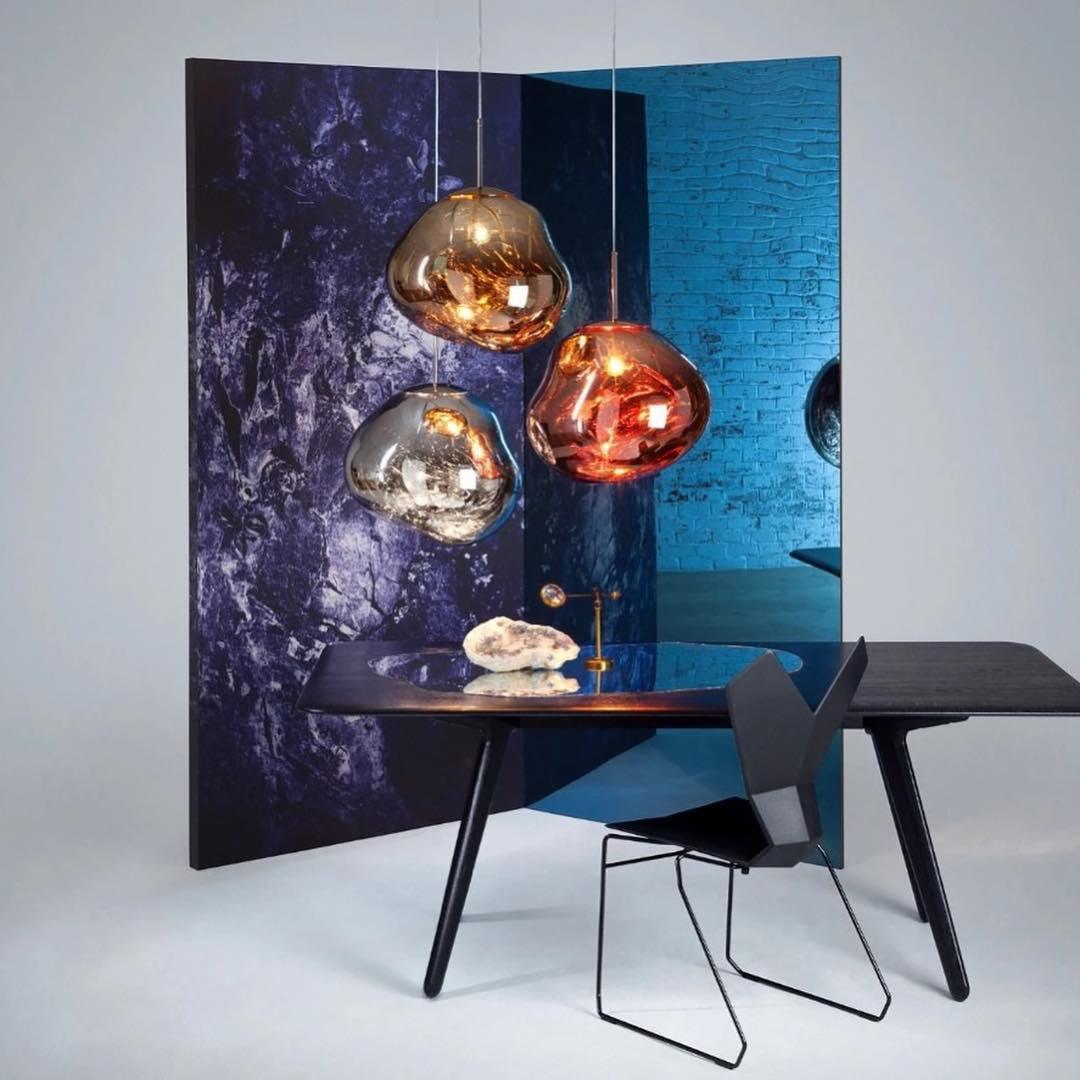 Solara Pendant Lamp Blown Glass Irregular Cluster Sculptural - Lamp Copper
