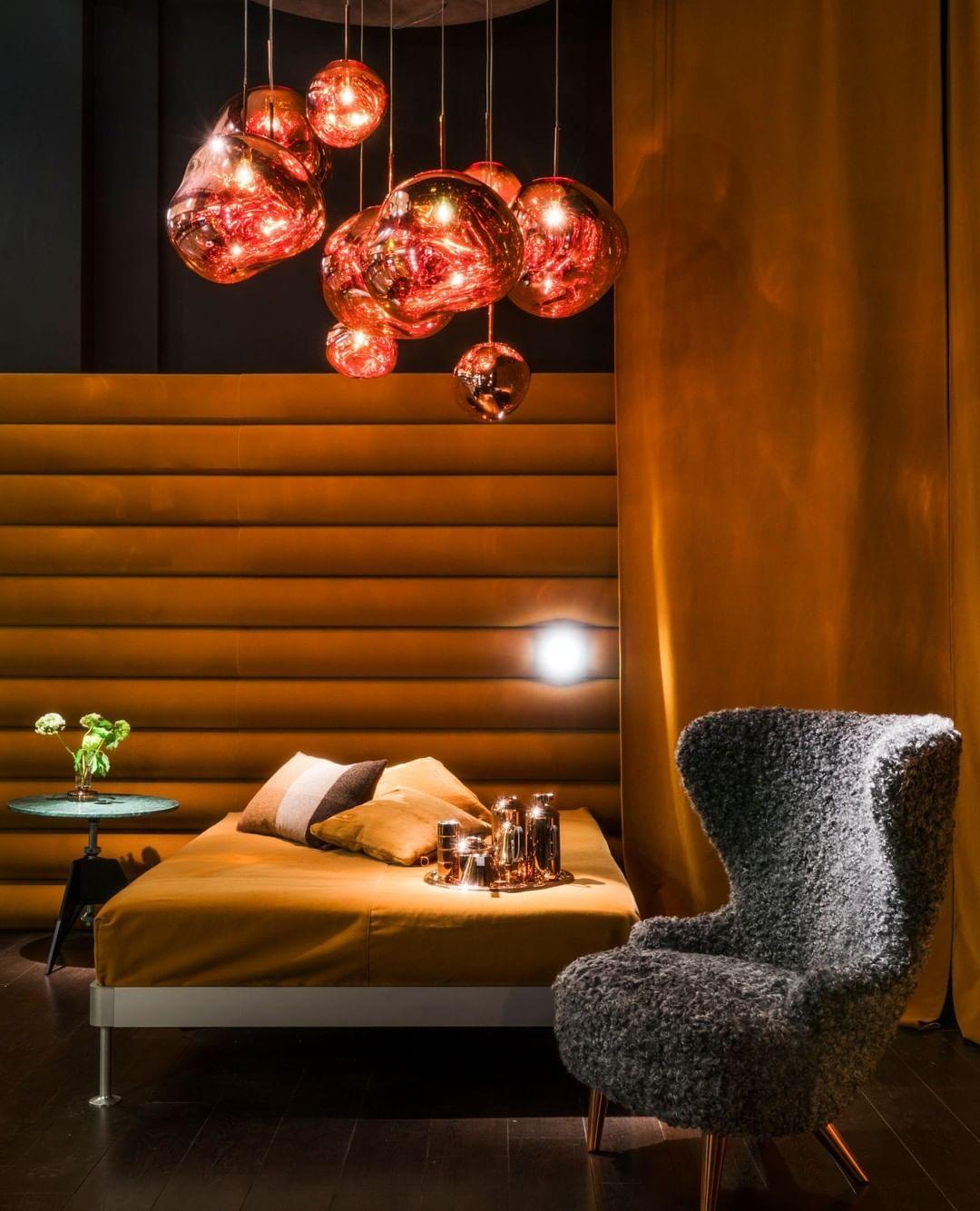 Solara Pendant Lamp Blown Glass Irregular Cluster Sculptural - Lamp Copper