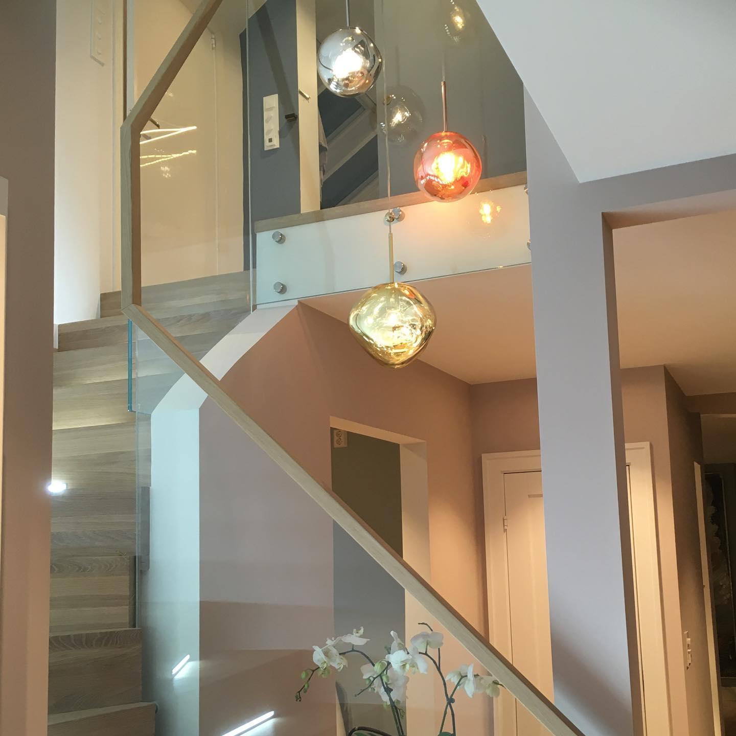 Solara Pendant Lamp Blown Glass Irregular Cluster Sculptural - Lamp Copper