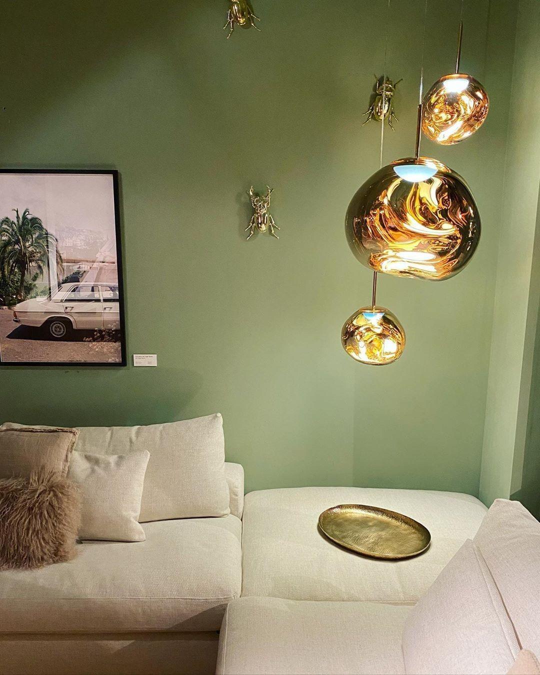 Solara Pendant Lamp Blown Glass Irregular Cluster Sculptural - Lamp Copper