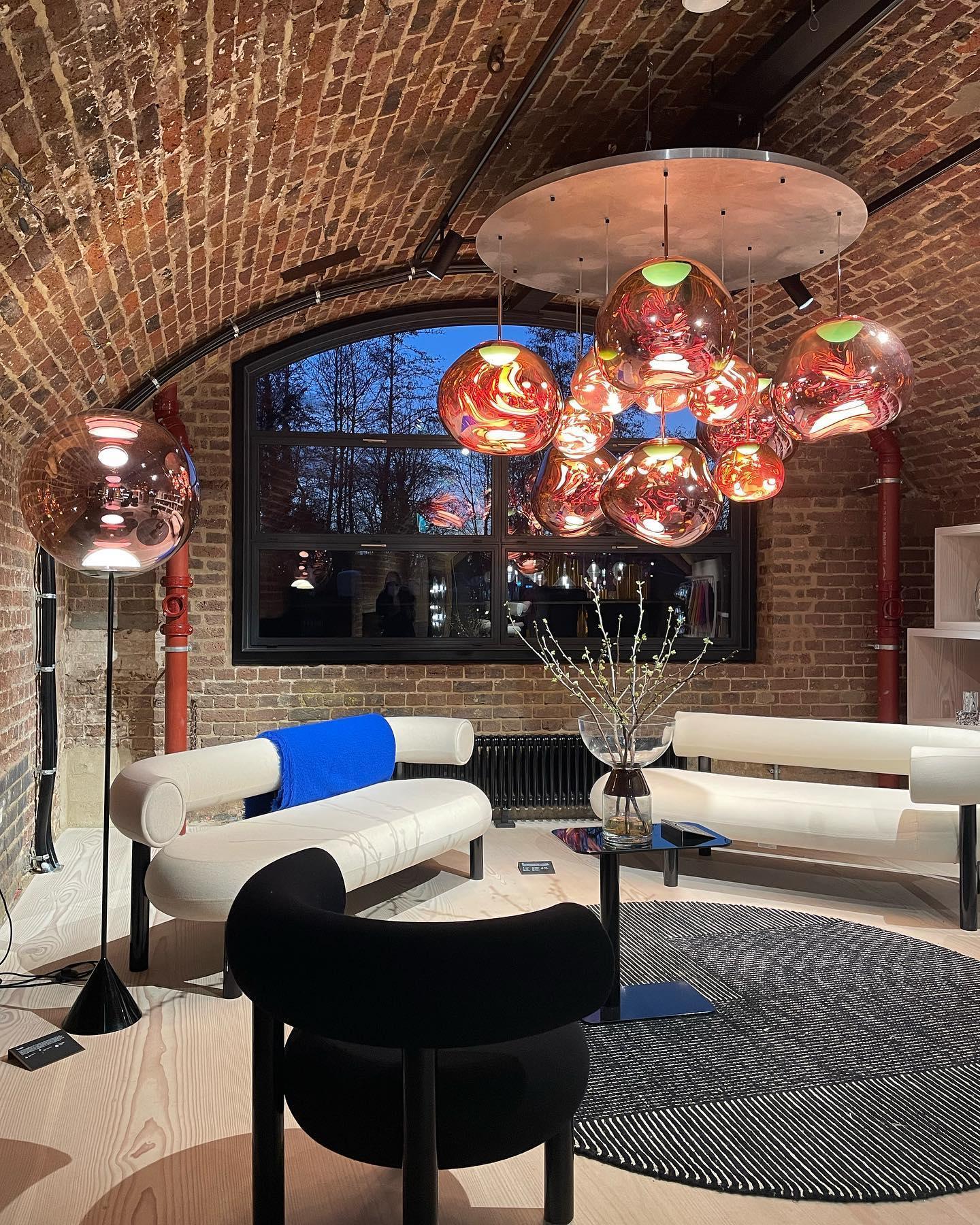 Solara Pendant Lamp Blown Glass Irregular Cluster Sculptural - Lamp Copper