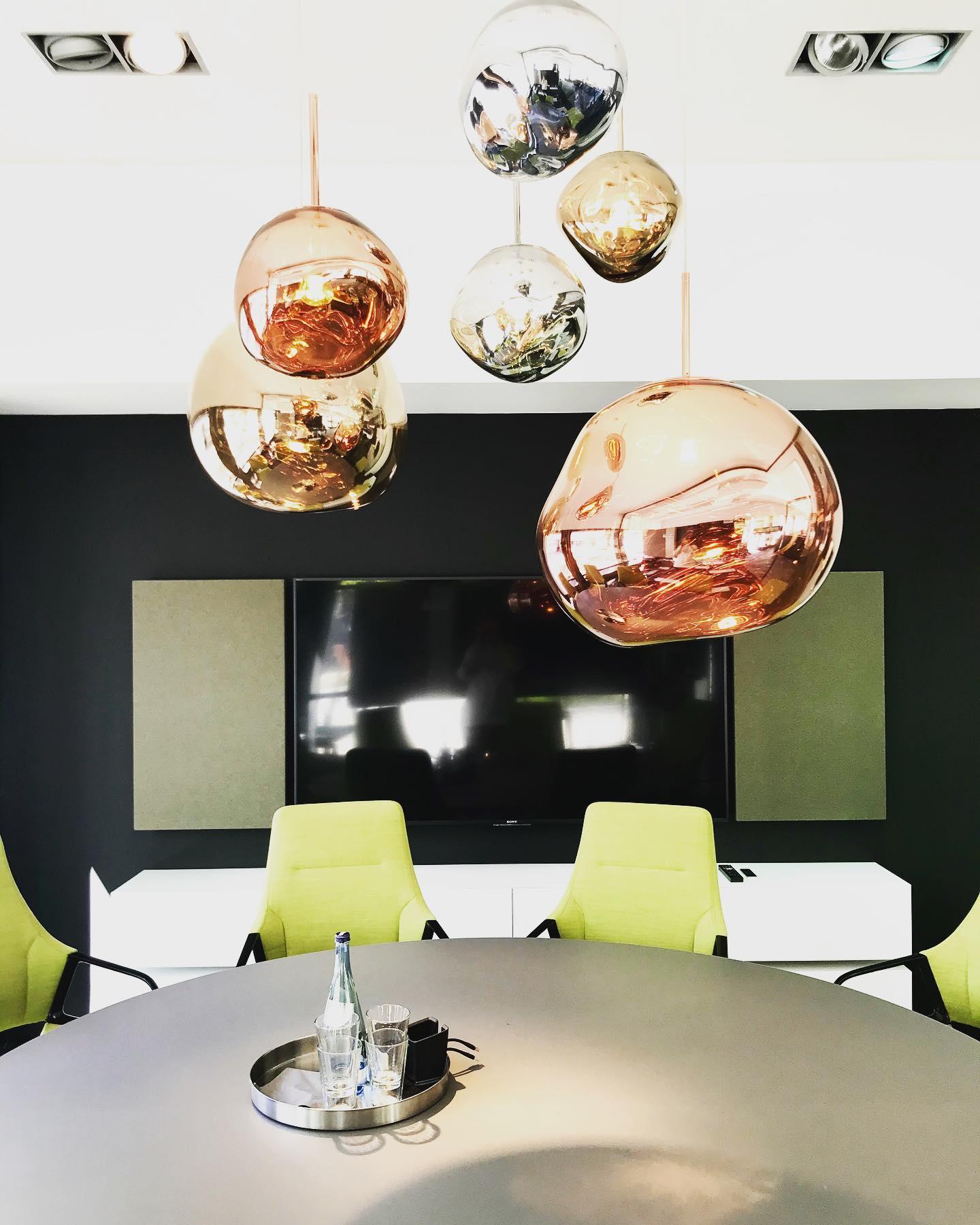 Solara Pendant Lamp Blown Glass Irregular Cluster Sculptural - Lamp Copper