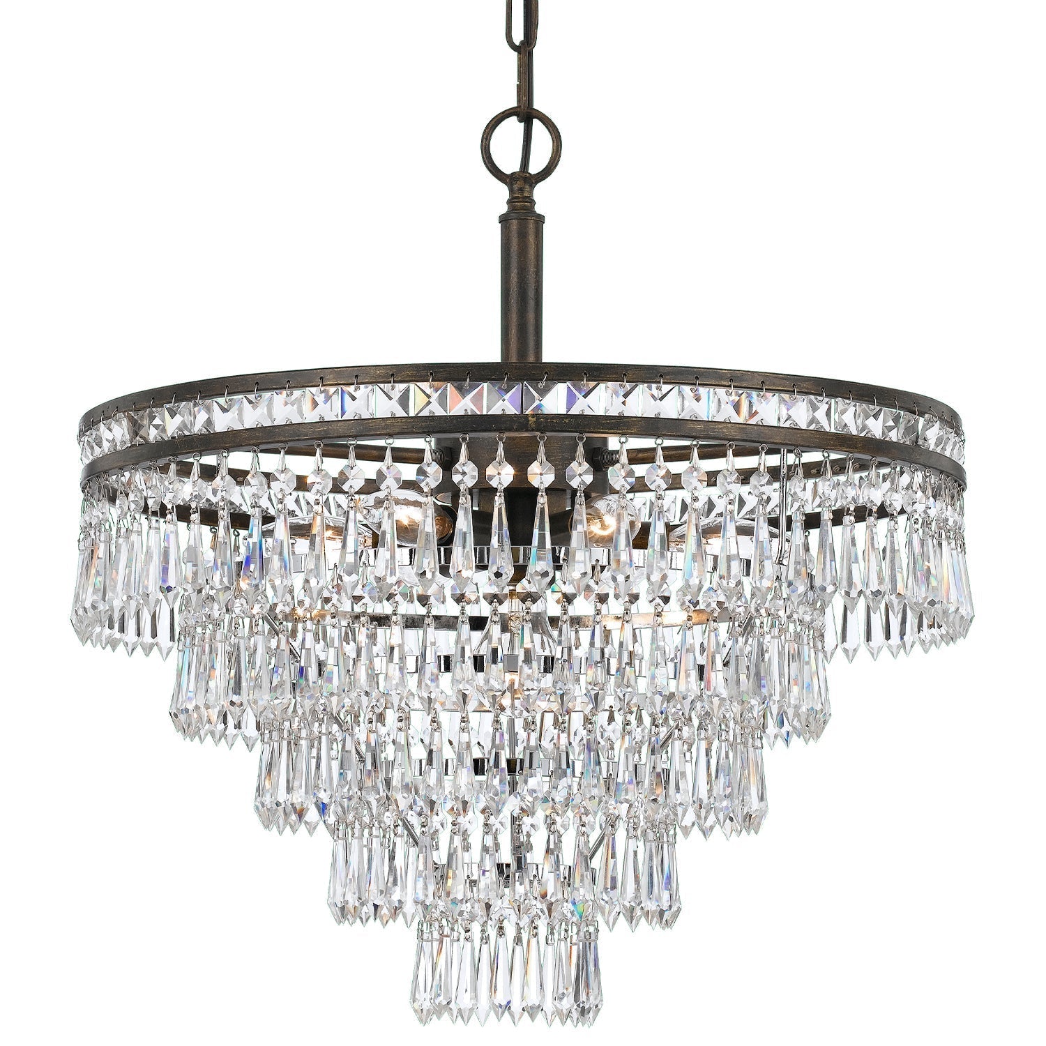 Eurvaryra Postmodern Luxury Metal Crystal Chandelier - Lamp Copper