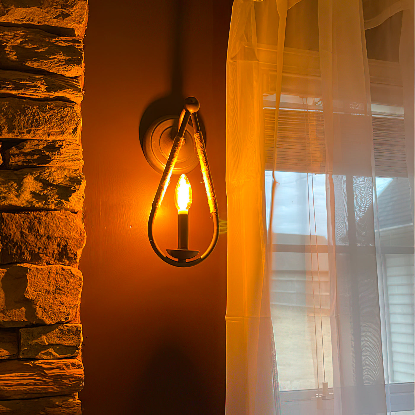 Arvela Elegance Vintage Metal Wall Lamp - Lamp Copper