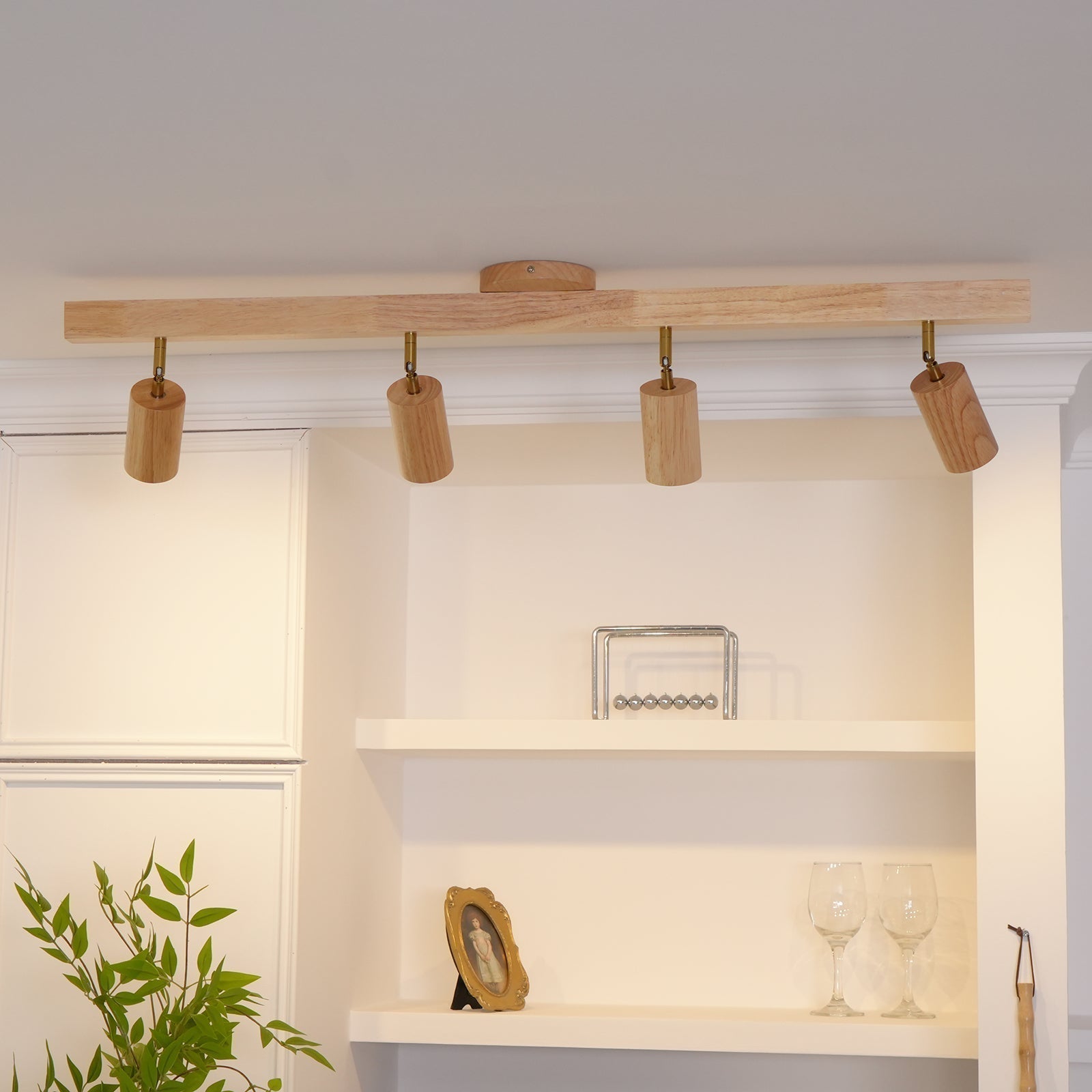 Veril Track Lighting Spotlight Wood - Lamp Copper