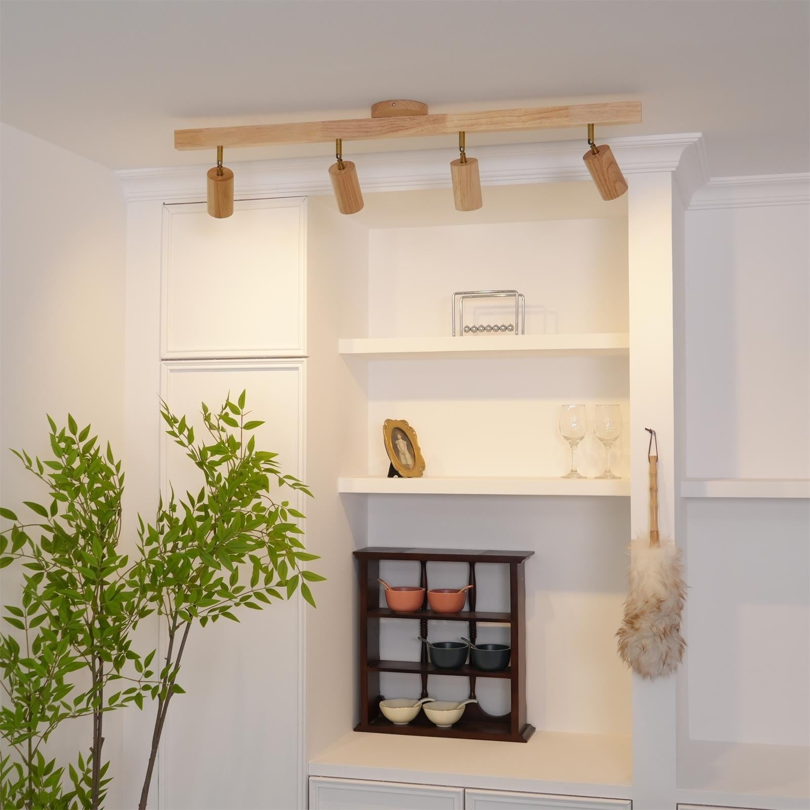 Veril Track Lighting Spotlight Wood - Lamp Copper