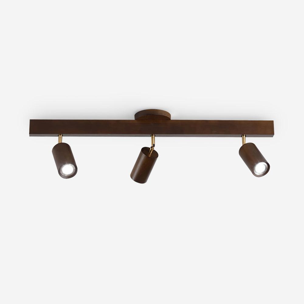 Veril Track Lighting Spotlight Wood - Lamp Copper