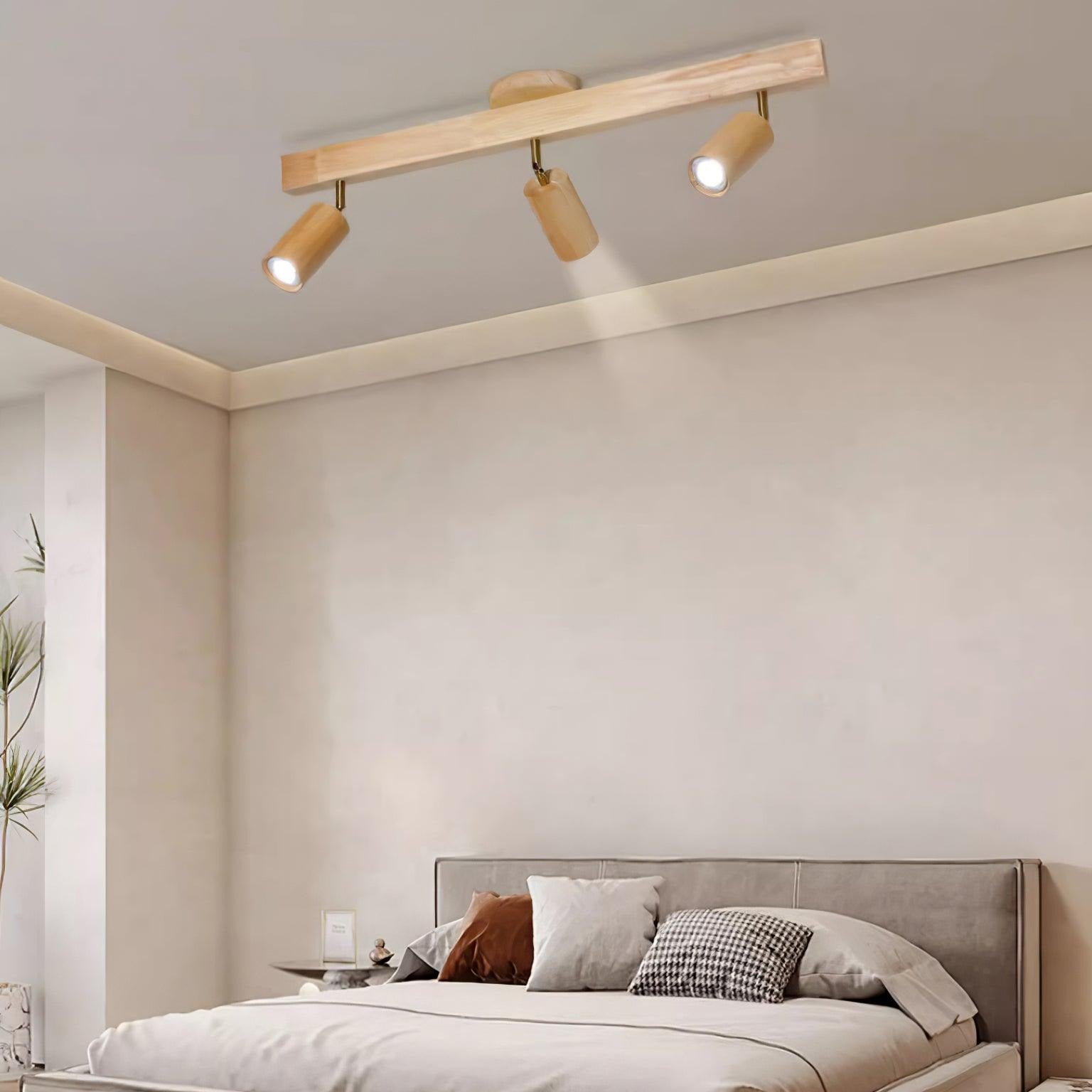 Veril Track Lighting Spotlight Wood - Lamp Copper