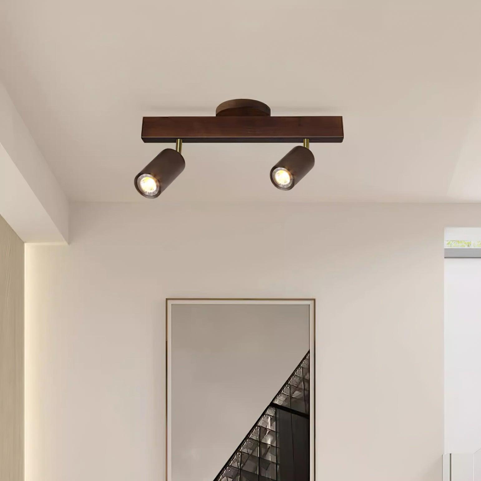Veril Track Lighting Spotlight Wood - Lamp Copper
