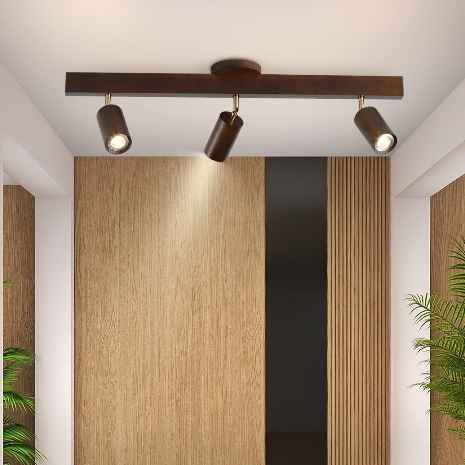 Veril Track Lighting Spotlight Wood - Lamp Copper