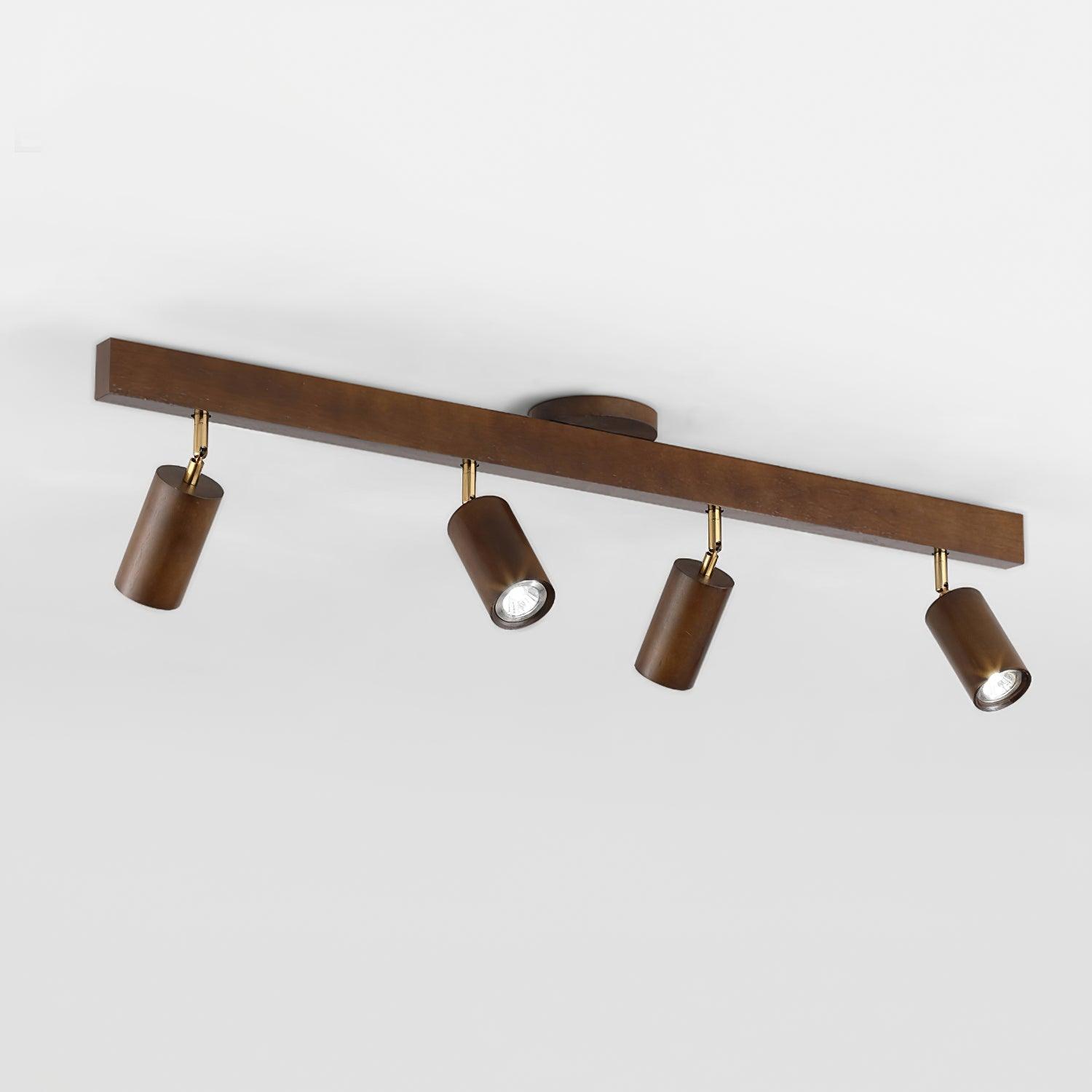 Veril Track Lighting Spotlight Wood - Lamp Copper