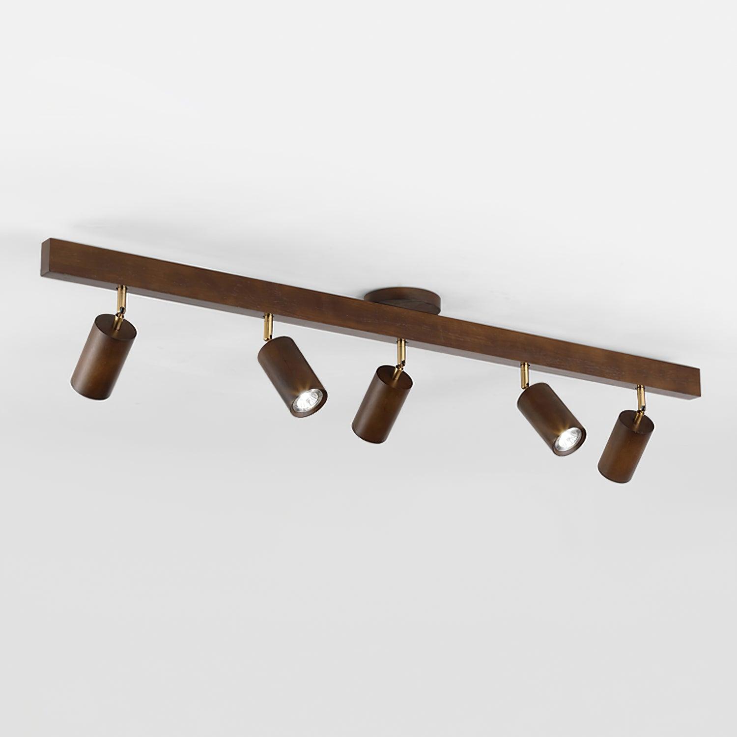 Veril Track Lighting Spotlight Wood - Lamp Copper