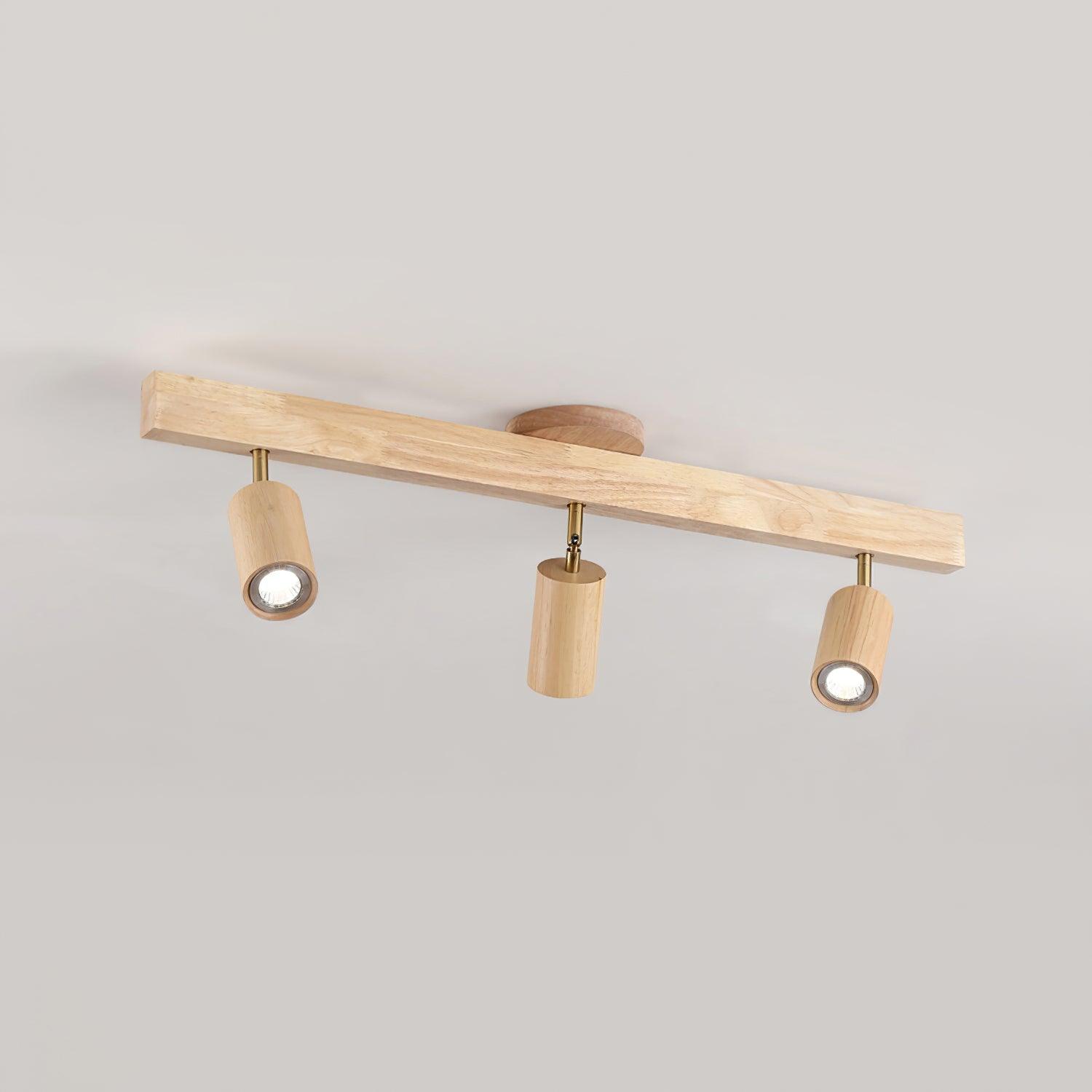 Veril Track Lighting Spotlight Wood - Lamp Copper