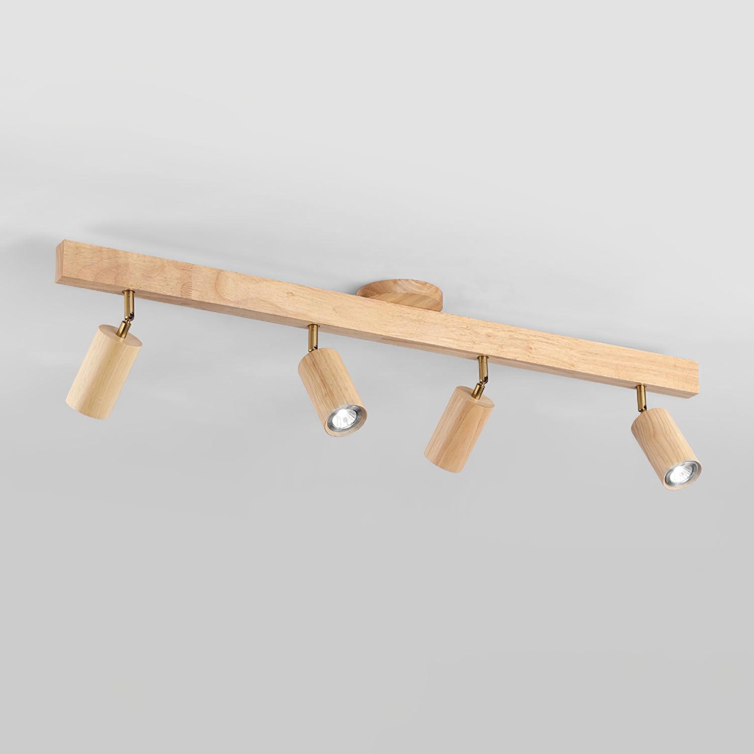 Veril Track Lighting Spotlight Wood - Lamp Copper