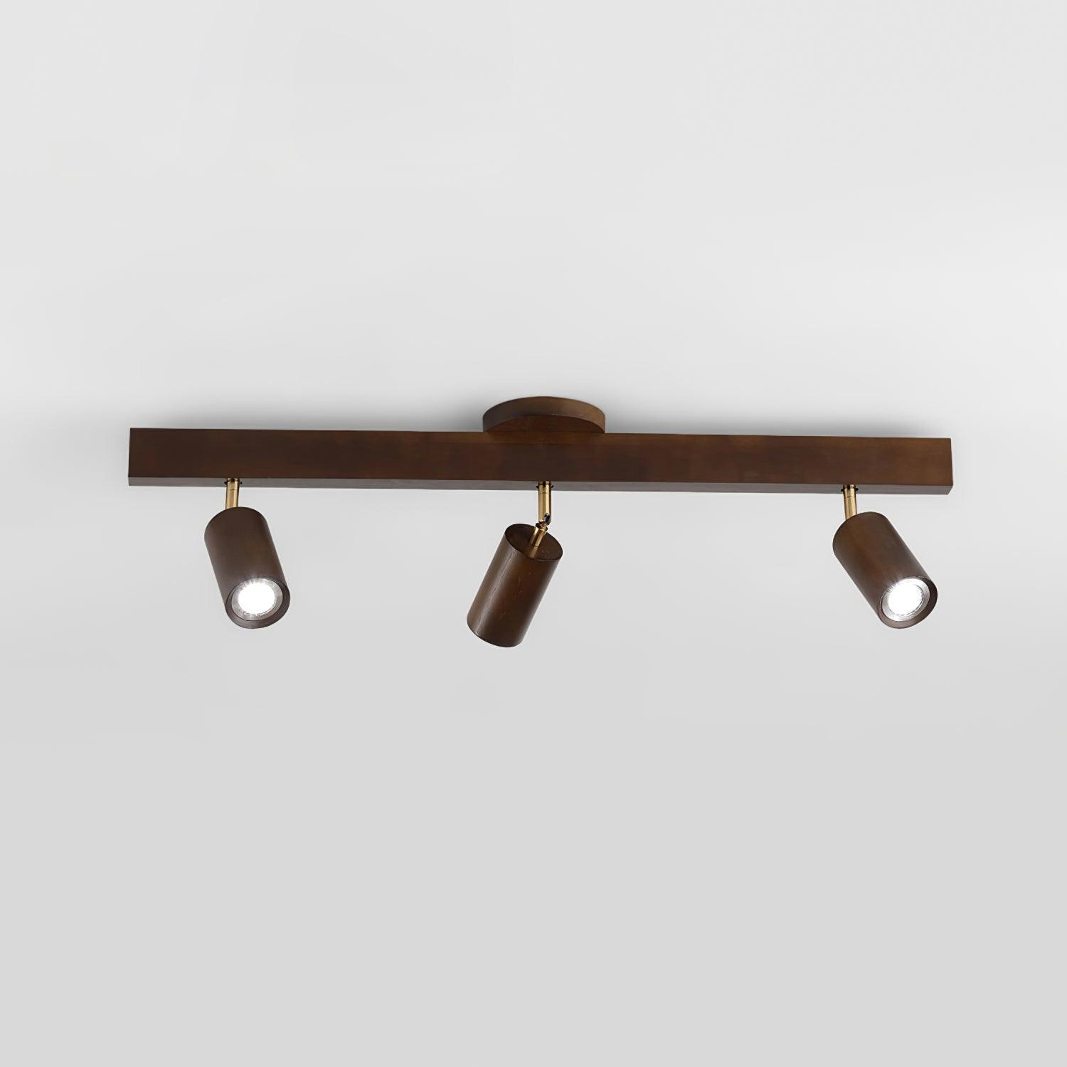 Veril Track Lighting Spotlight Wood - Lamp Copper