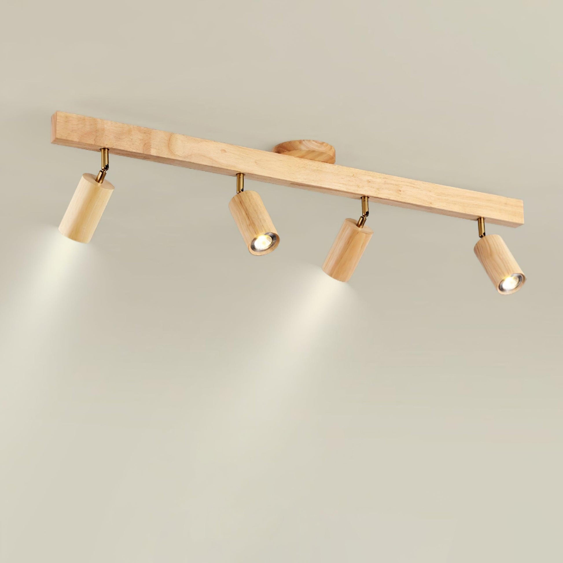 Veril Track Lighting Spotlight Wood - Lamp Copper