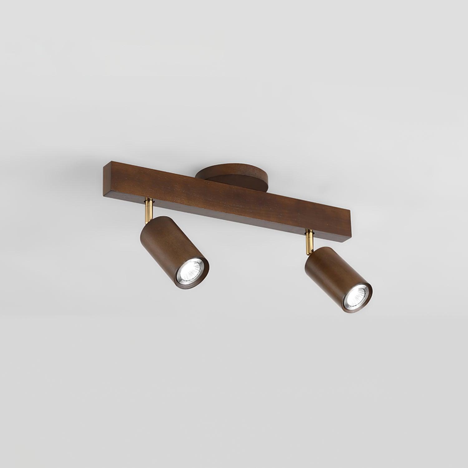 Veril Track Lighting Spotlight Wood - Lamp Copper