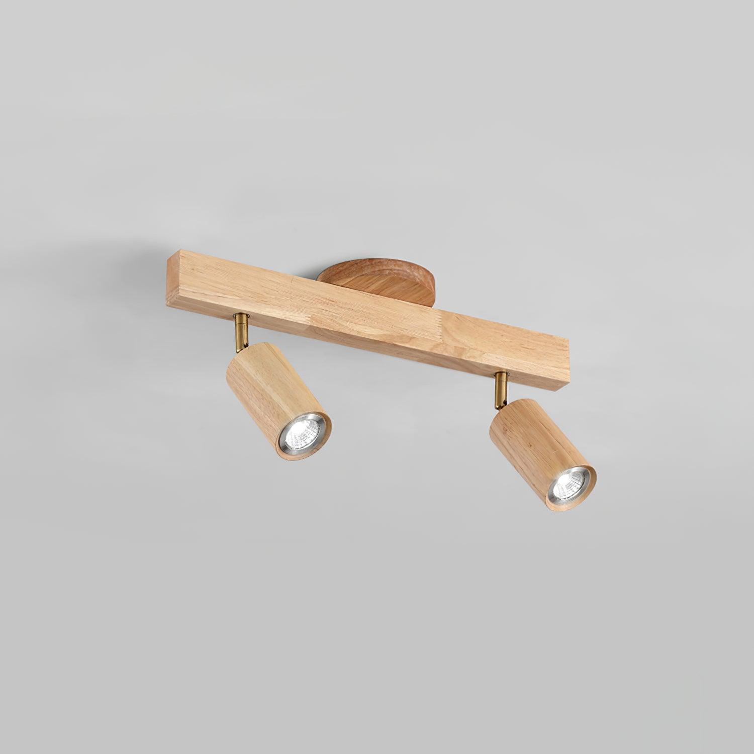 Veril Track Lighting Spotlight Wood - Lamp Copper