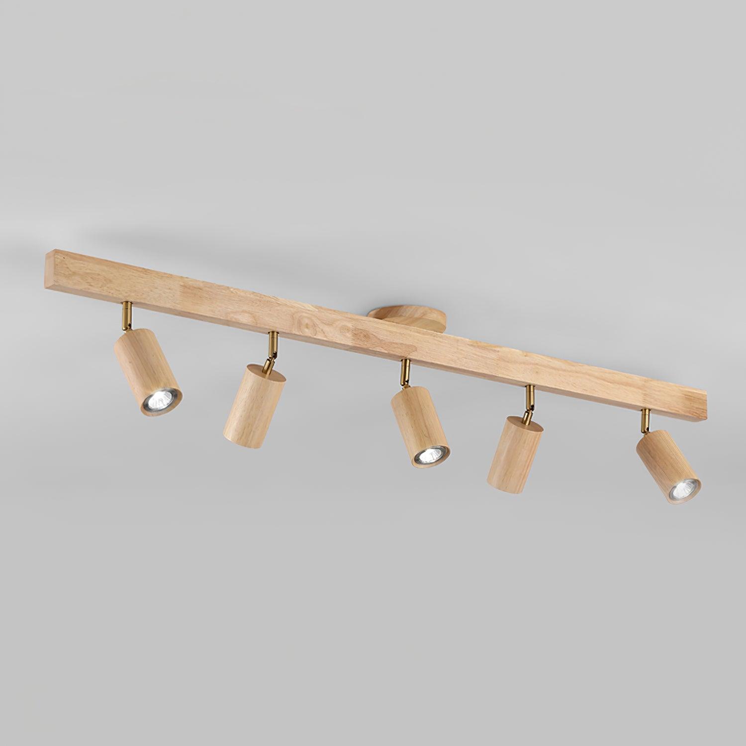 Veril Track Lighting Spotlight Wood - Lamp Copper