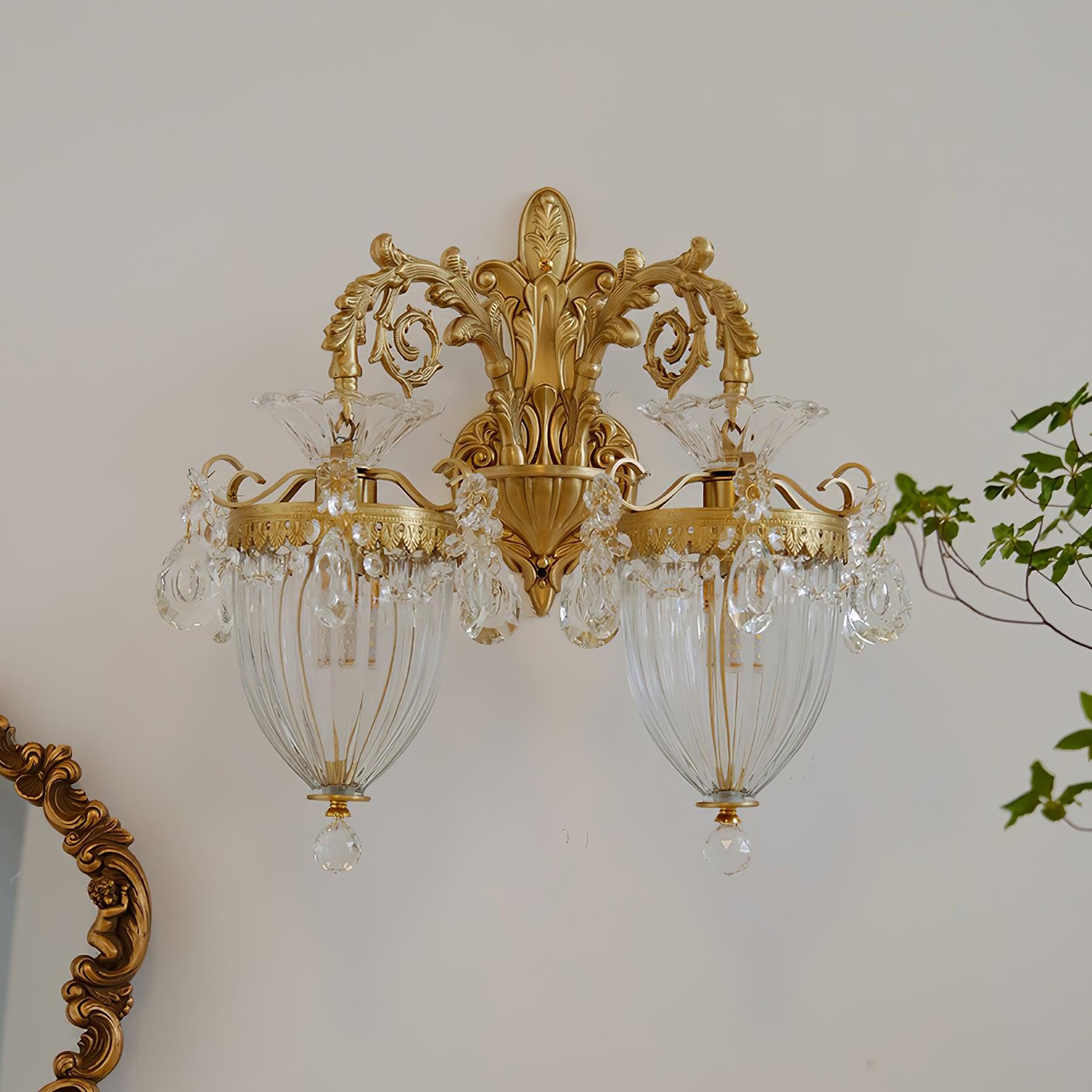 Elosia Gold Double Wall Lamp - Lamp Copper