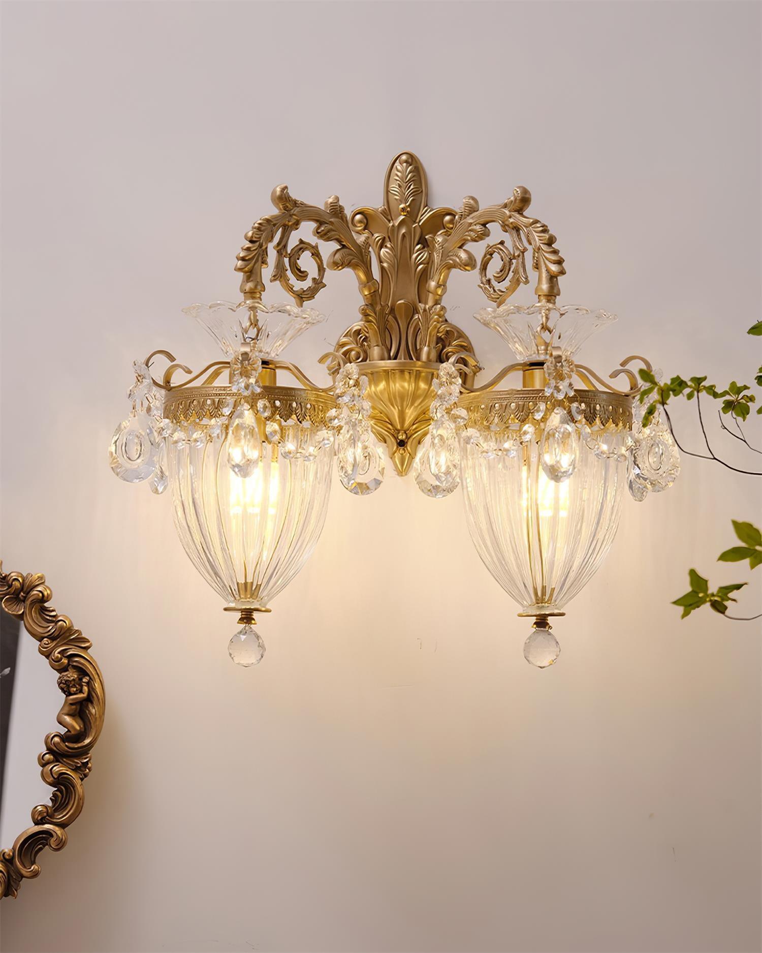 Elosia Gold Double Wall Lamp - Lamp Copper