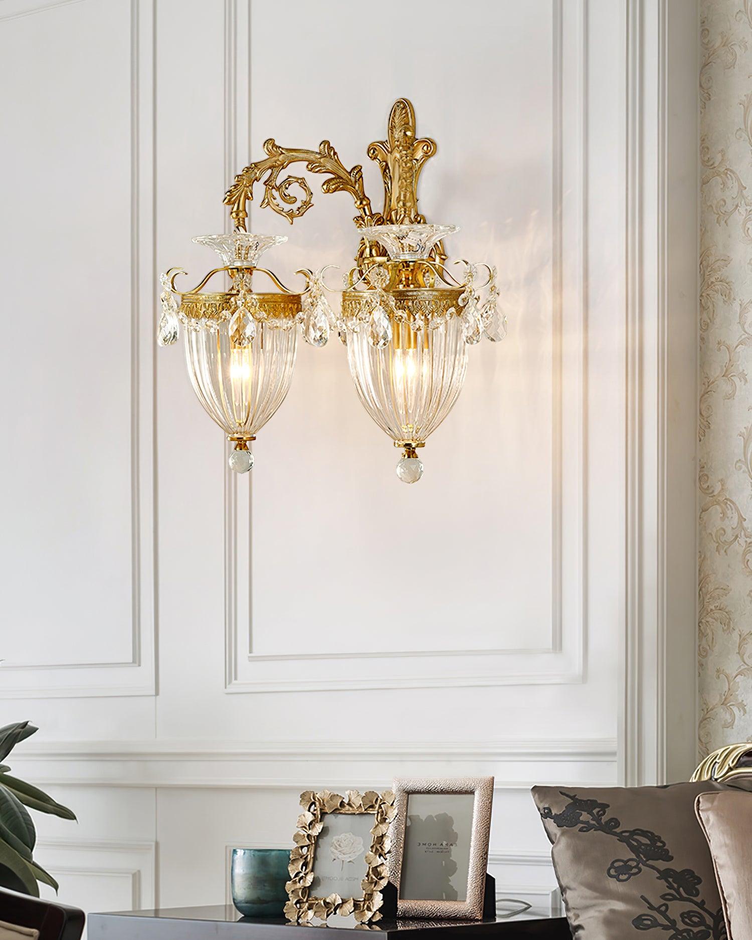 Elosia Gold Double Wall Lamp - Lamp Copper