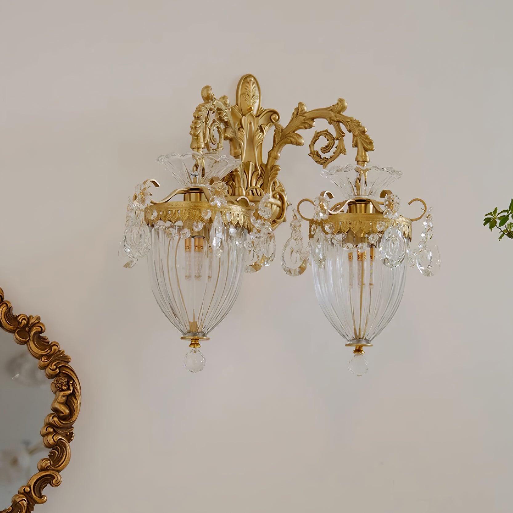 Elosia Gold Double Wall Lamp - Lamp Copper