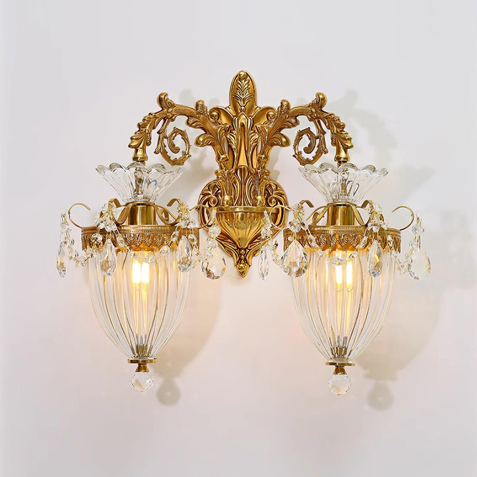 Elosia Gold Double Wall Lamp - Lamp Copper
