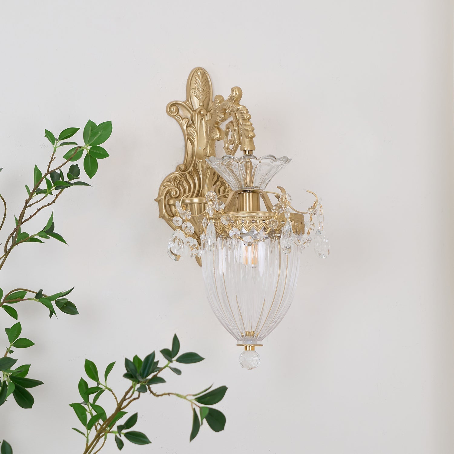 Elosia Gold Double Wall Lamp - Lamp Copper