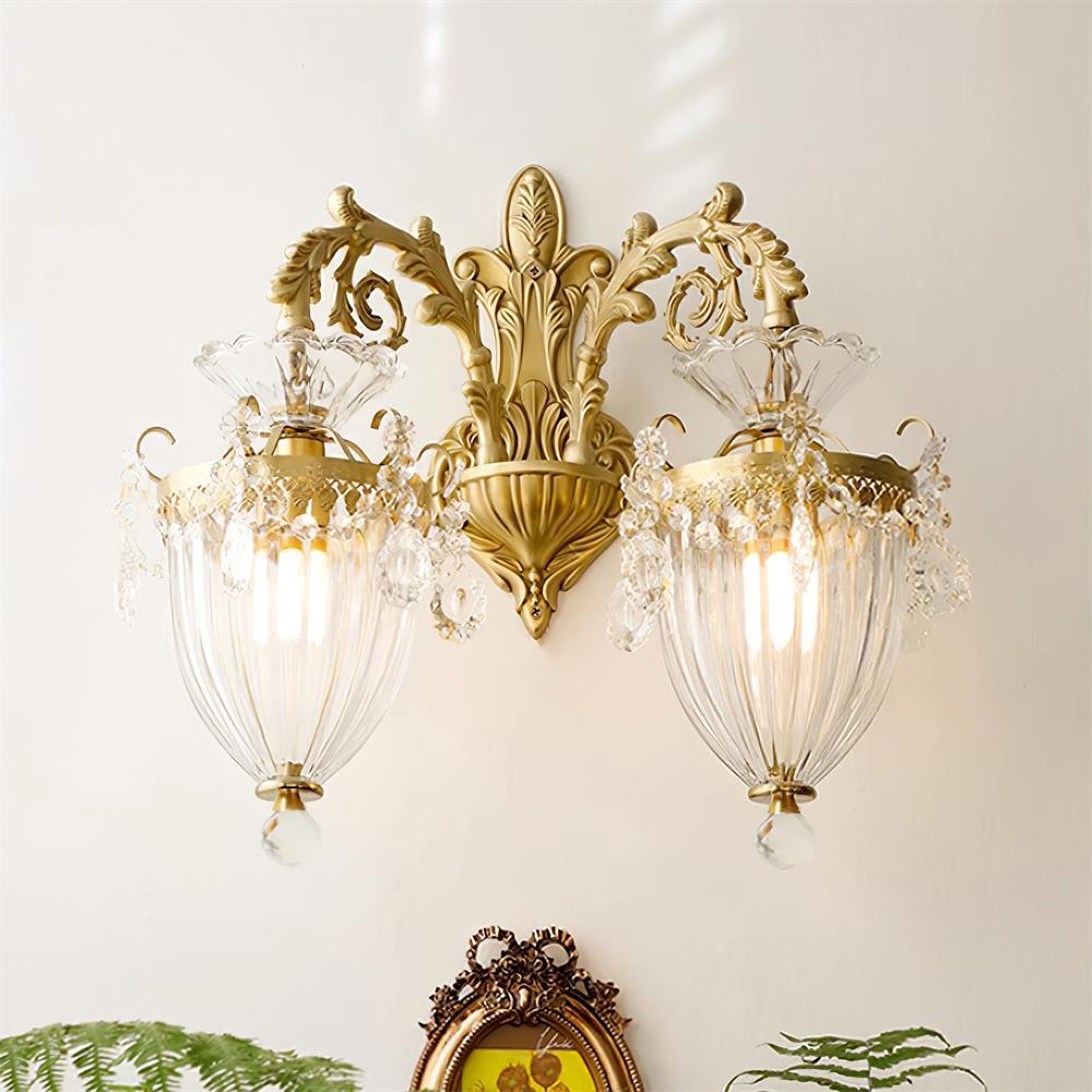 Elosia Gold Double Wall Lamp - Lamp Copper