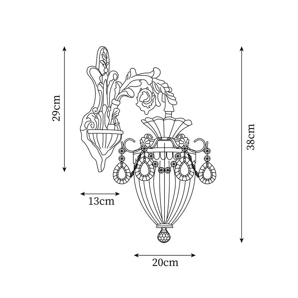 Elosia Gold Double Wall Lamp - Lamp Copper
