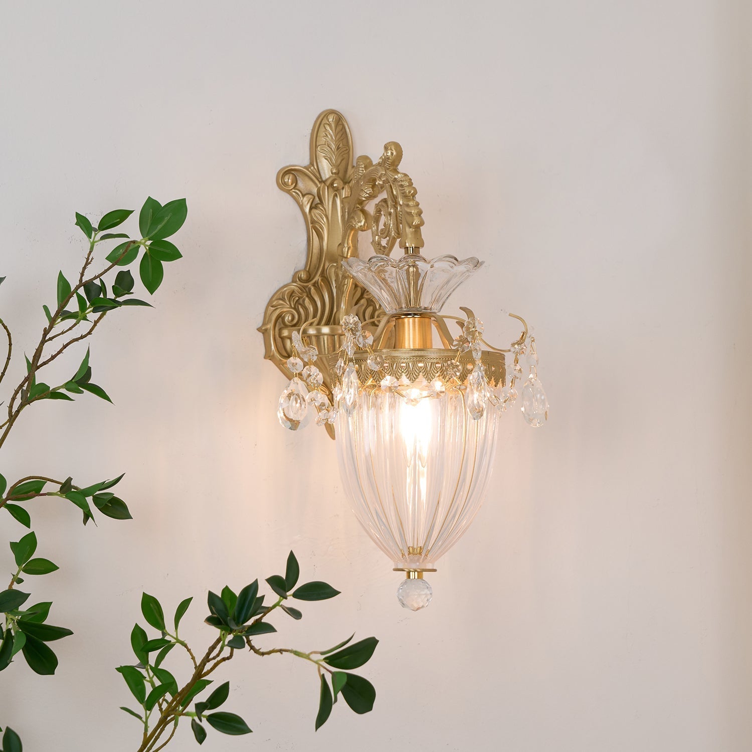 Elosia Gold Double Wall Lamp - Lamp Copper