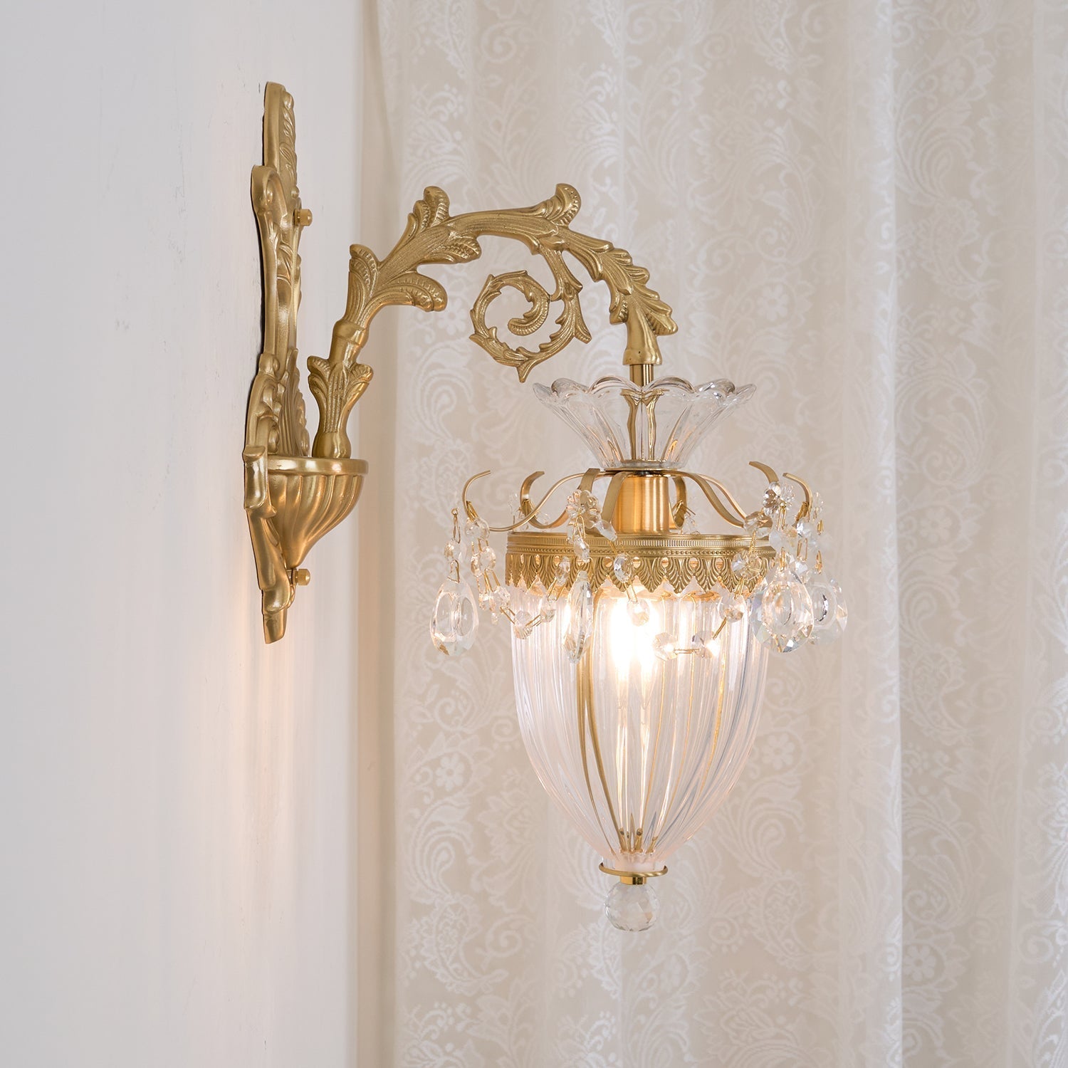 Elosia Gold Double Wall Lamp - Lamp Copper